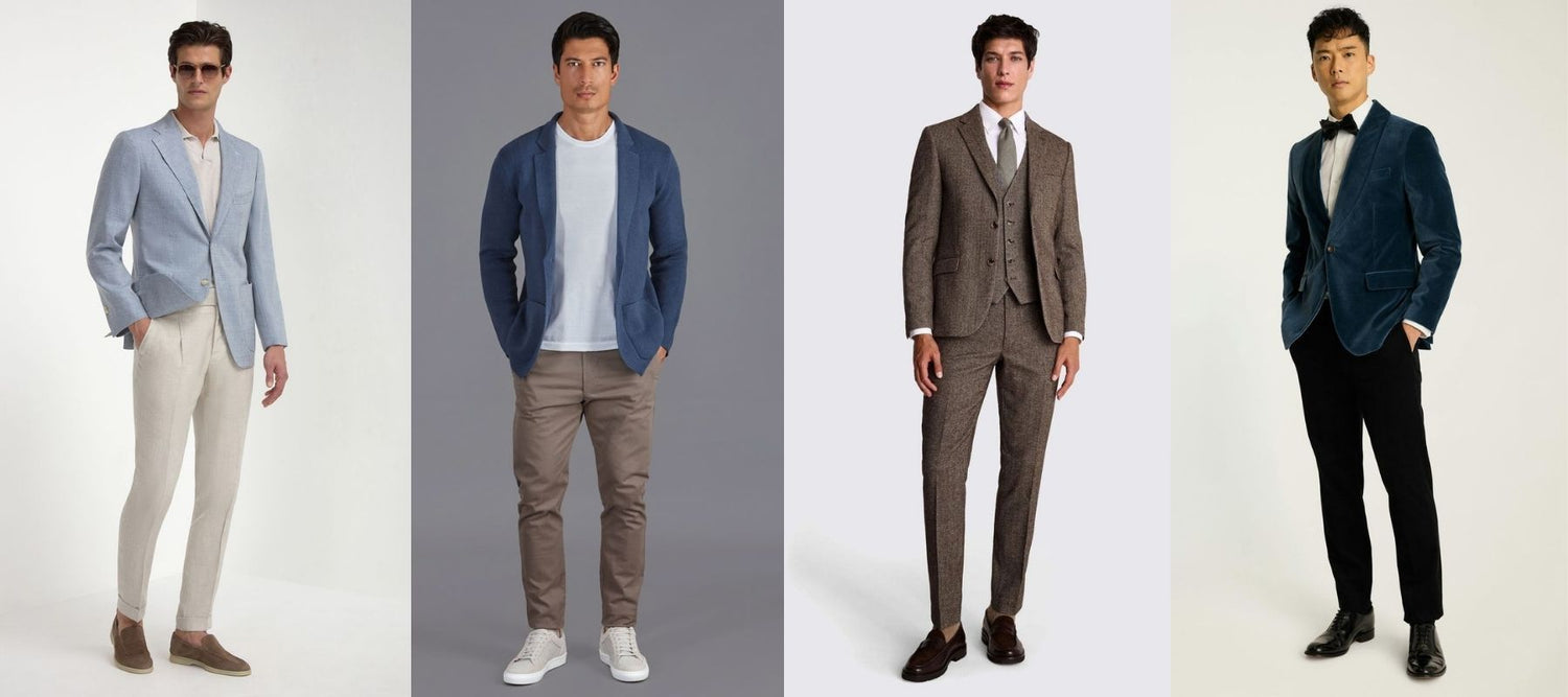 Men's Coats and Blazers based on Fabrics and Seasons