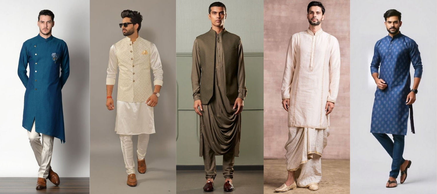 Men’s Kurta Based on Style and Design - fabriclore