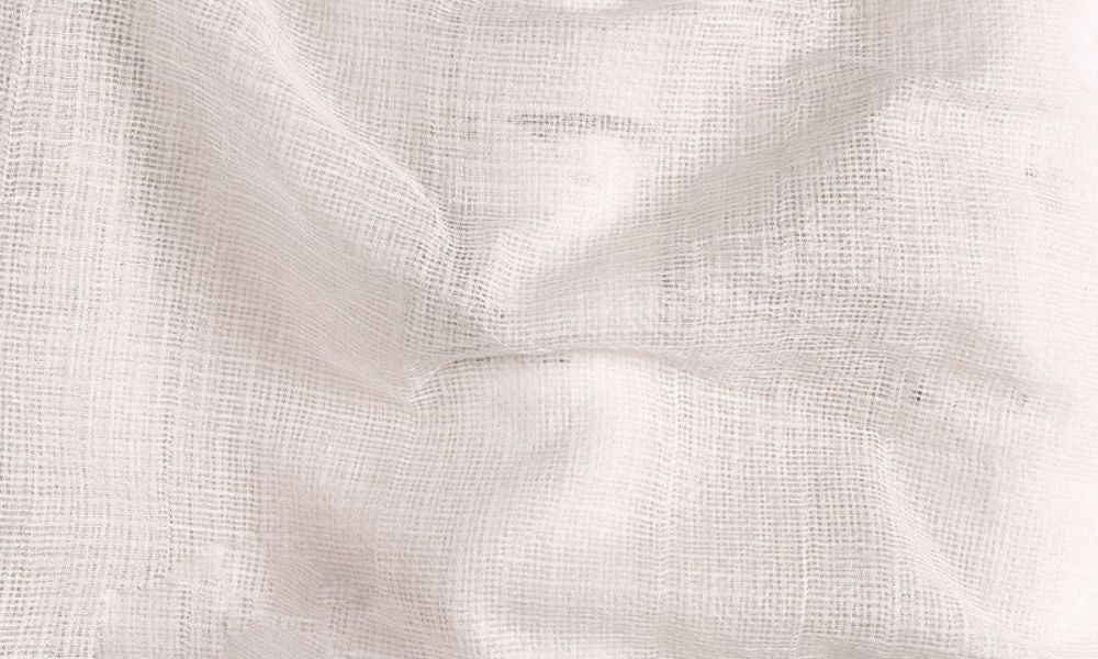 White Kota Doria Fabric in Mumbai