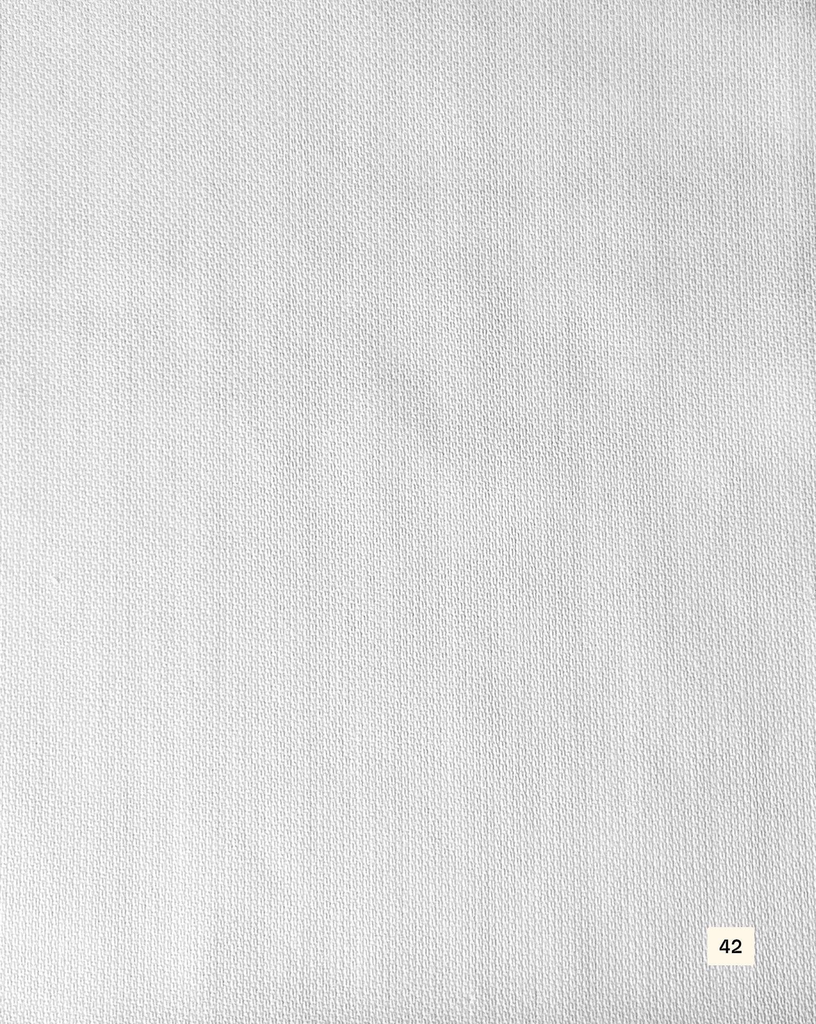 40s Cotton Dobby White Fabric 58"
