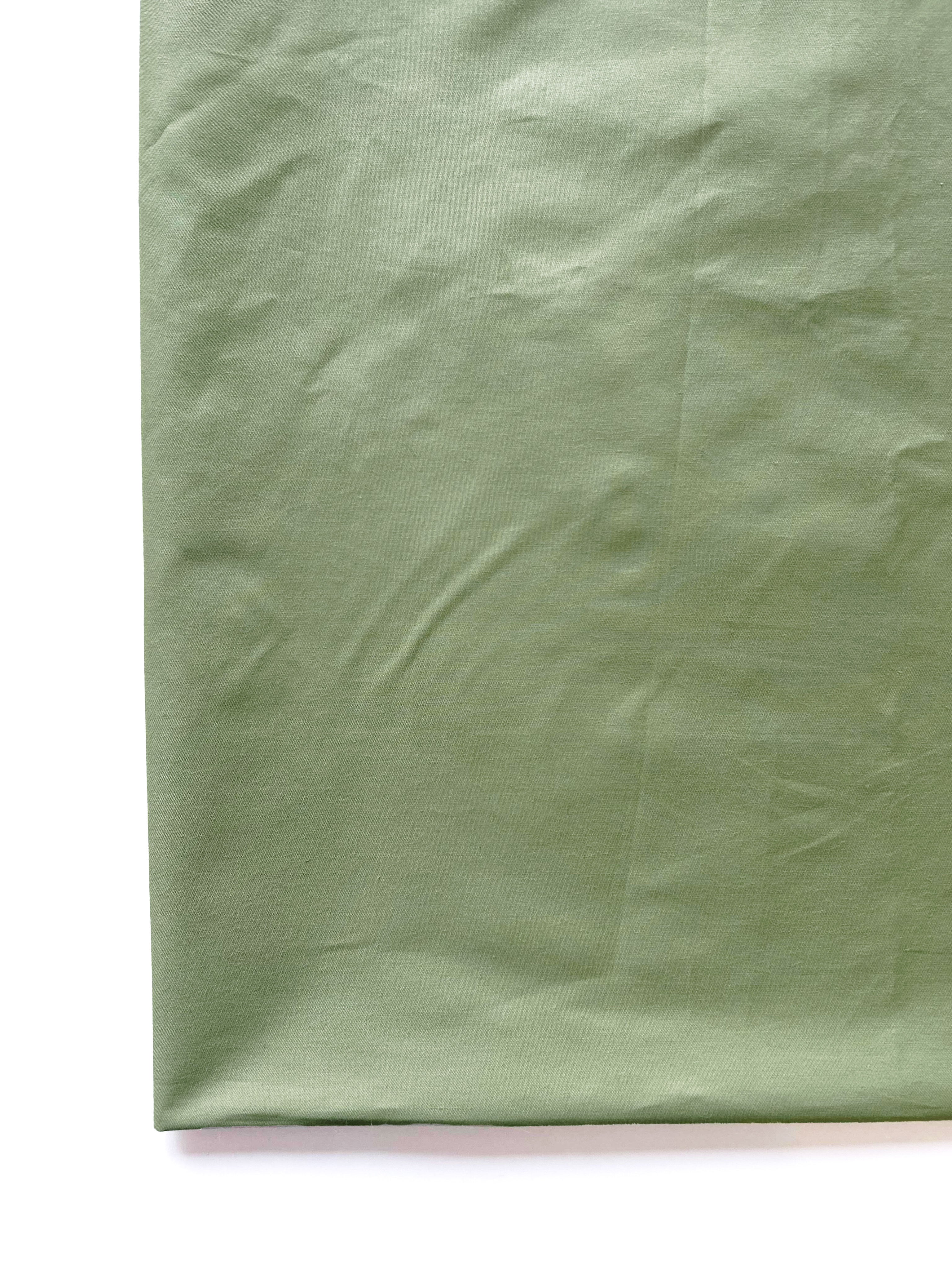Green 40s Cotton Poplin Lafer Finish Mill Dyed Fabric 58"
