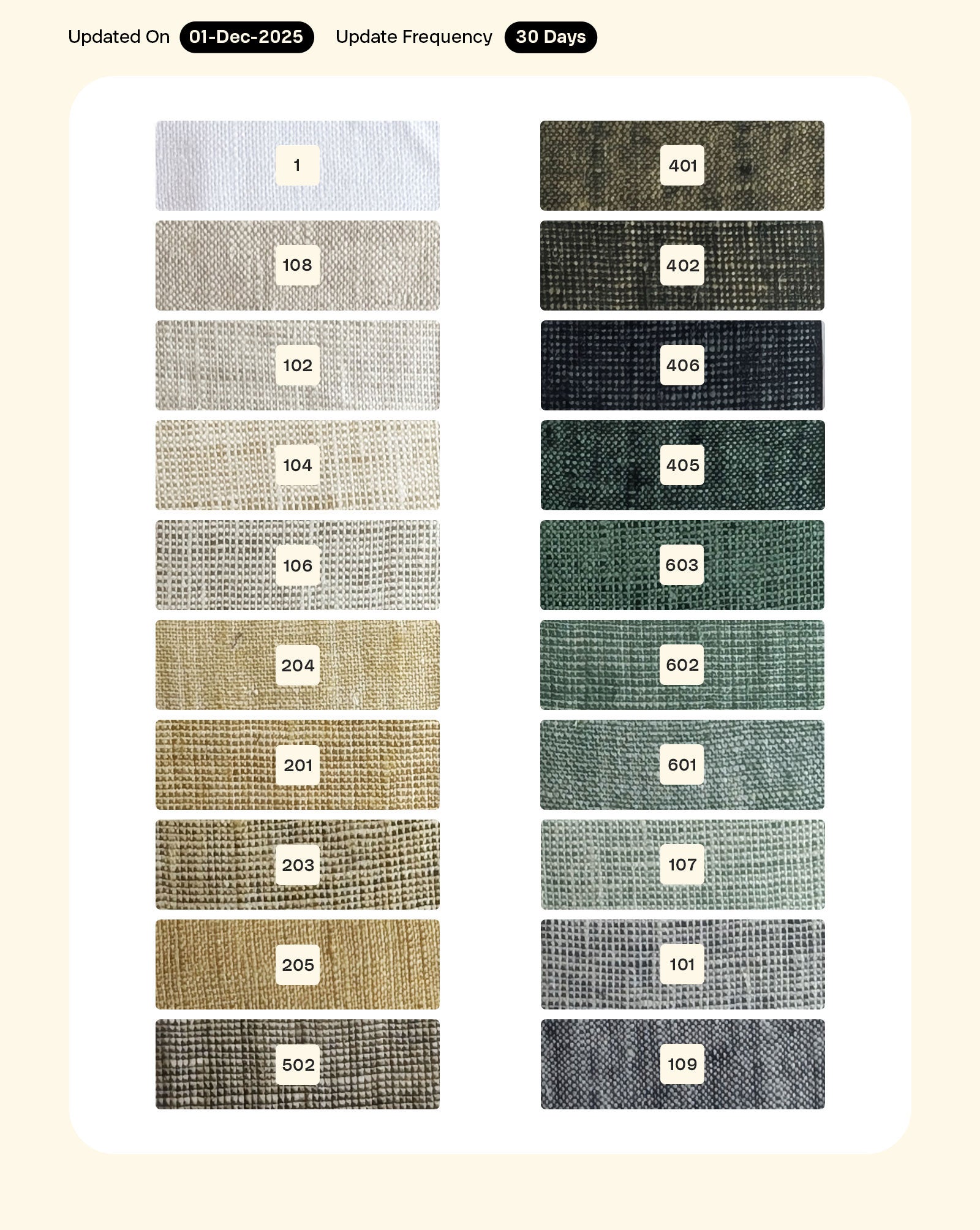 40 Lea Linen Yarn Dyed Fabric 58"