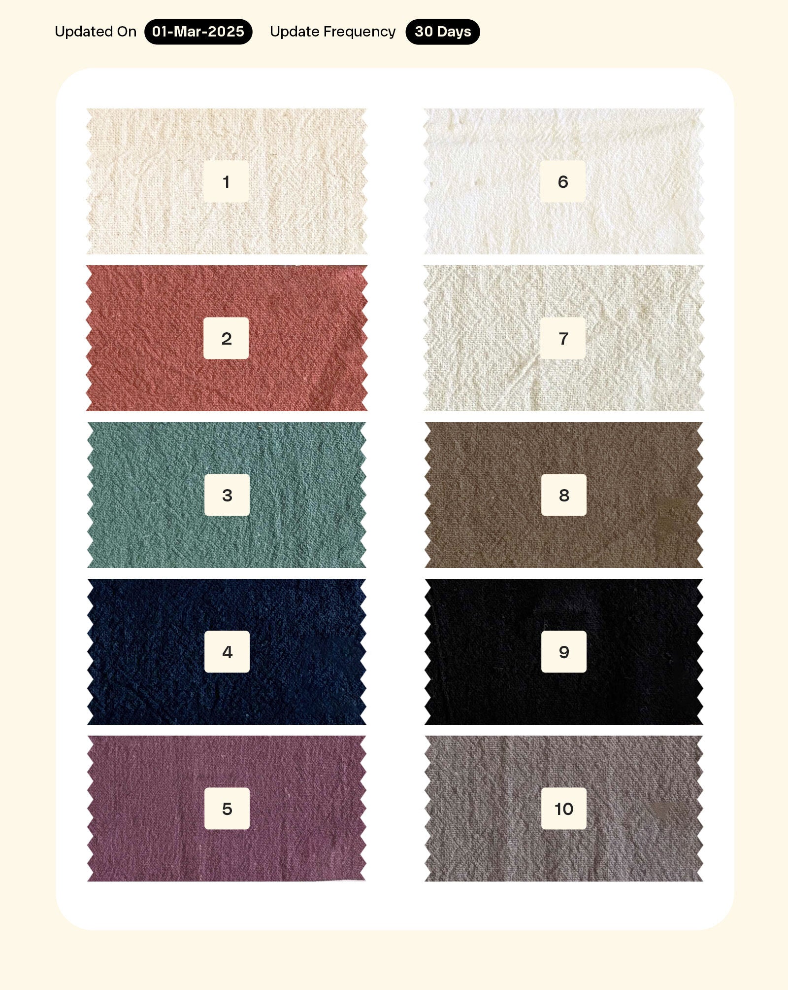 Cotton Mill Dyed Fabric 50"