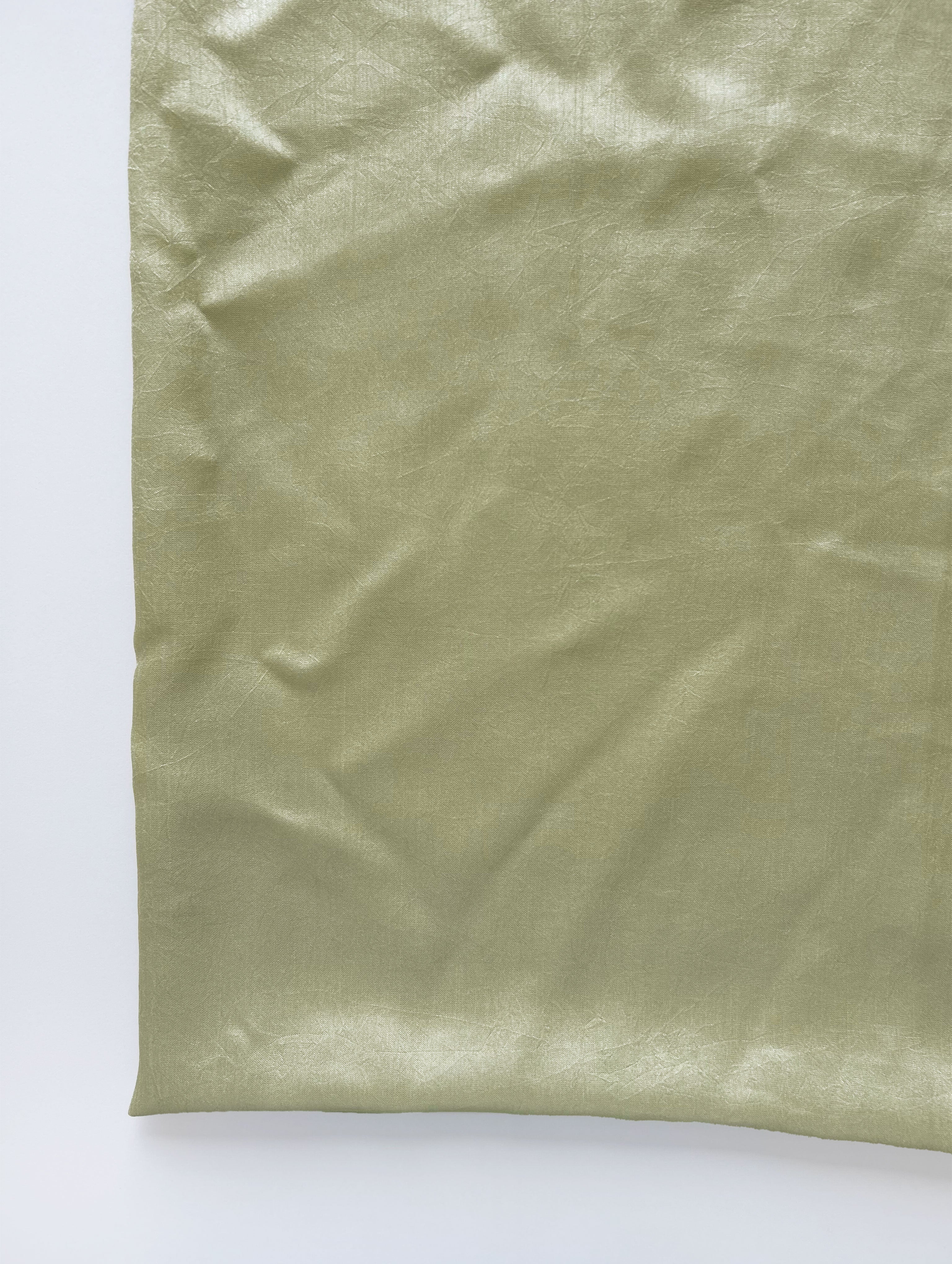 Light Green Poly Crushed Mill Dyed Fabric - 9.5 kg