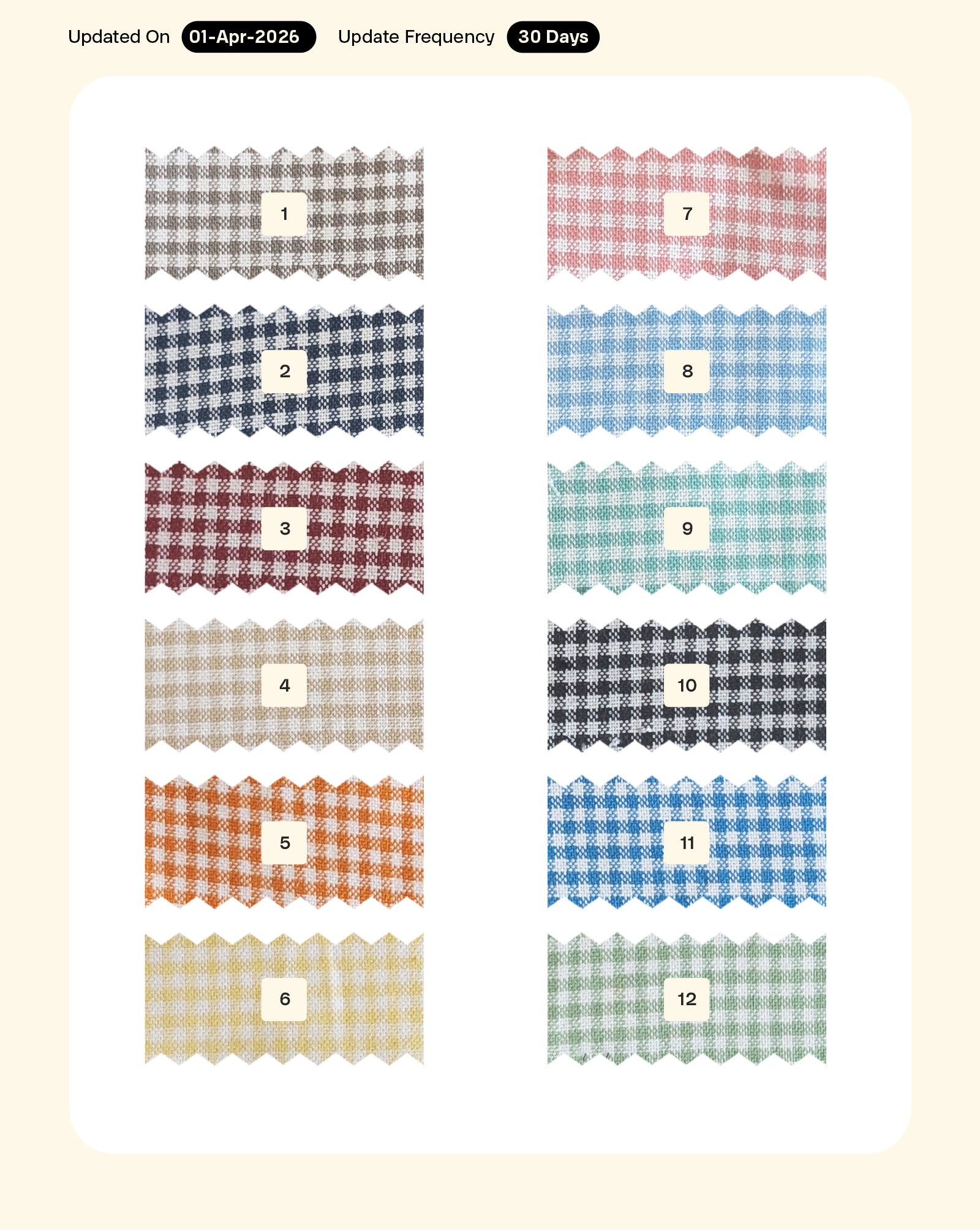 Cotton Checks Yarn Dyed Fabric 57"