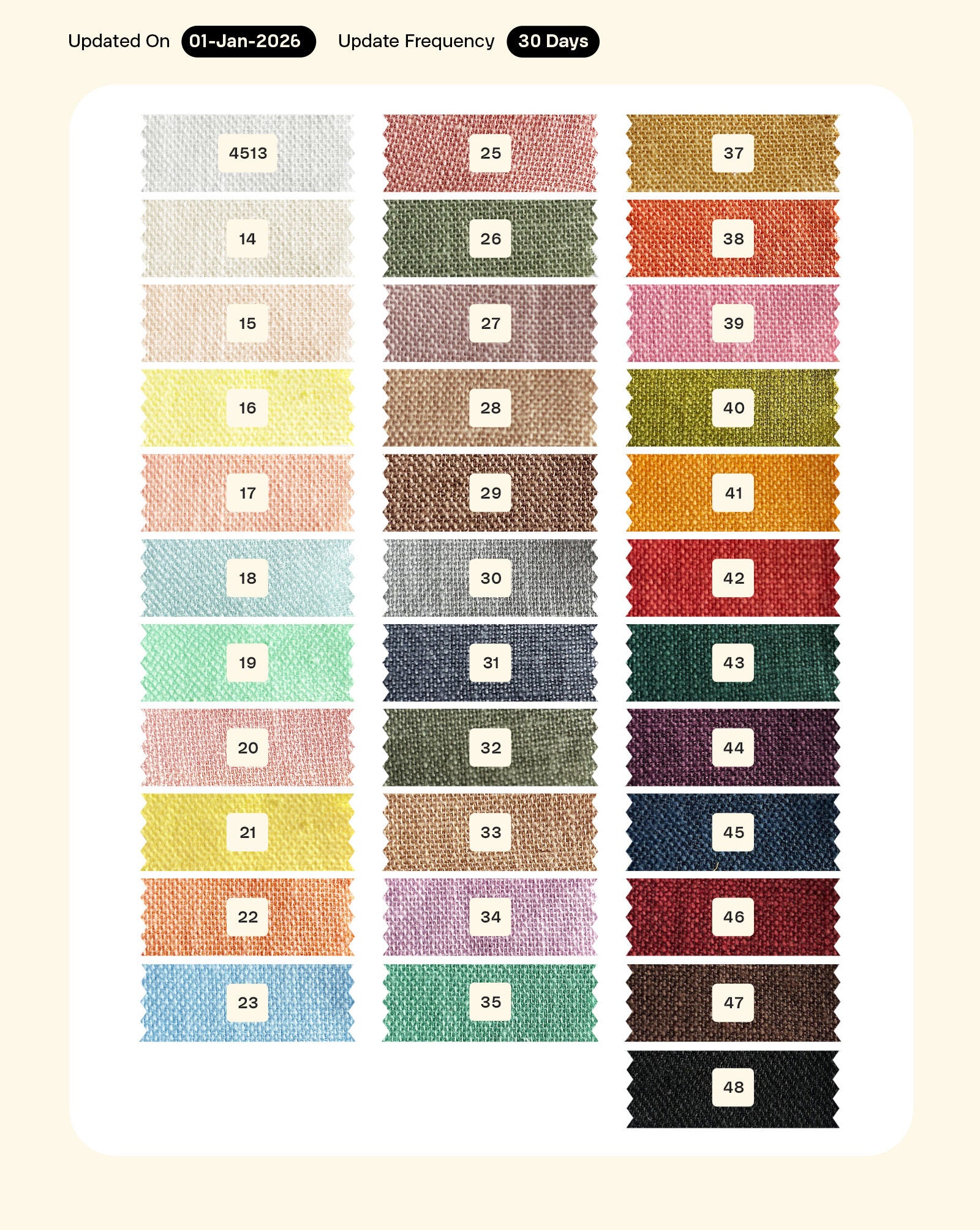 Poly Linen Mill Dyed Fabric 58"