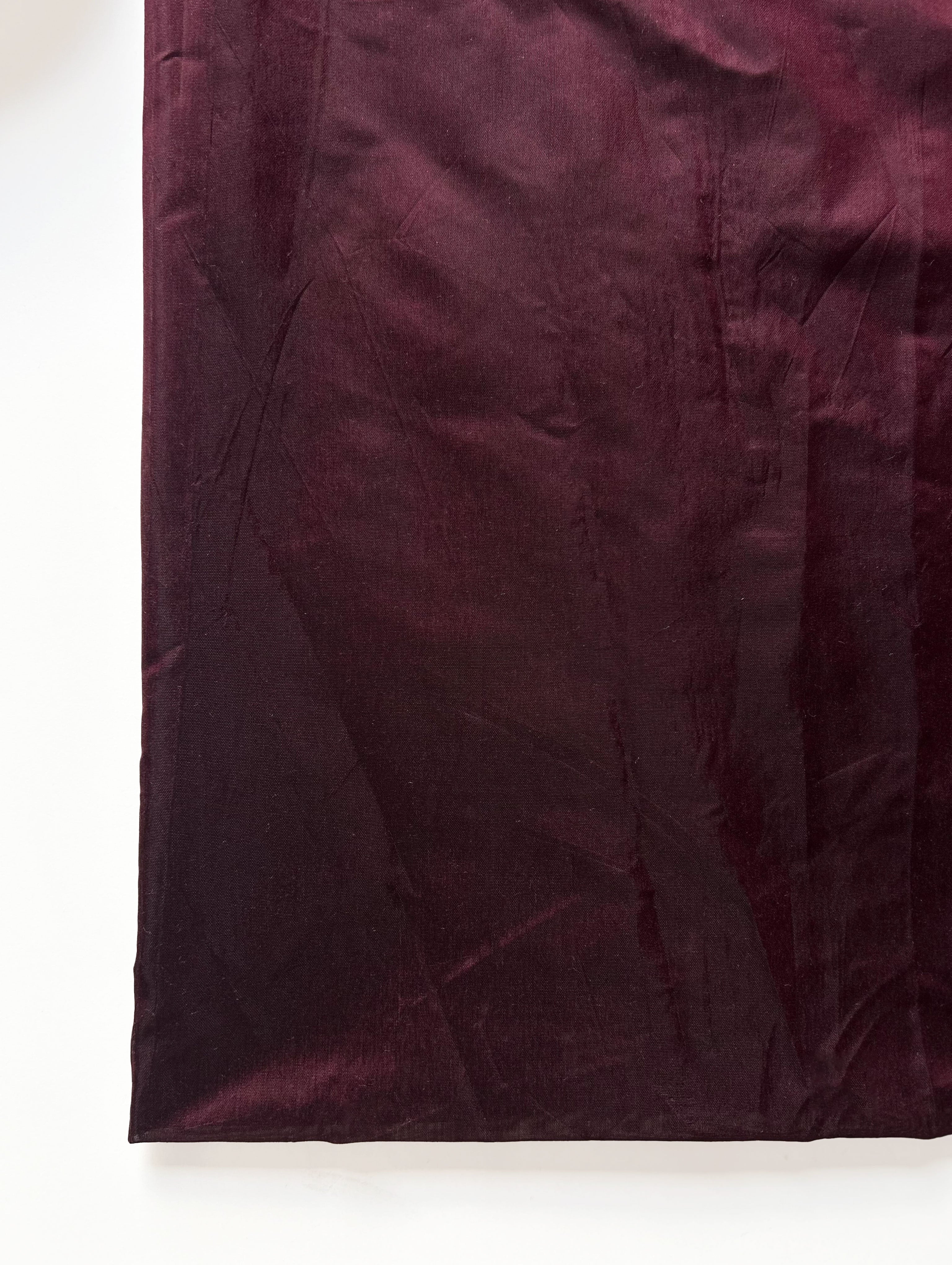 Dark Maroon Poly Viscose Mill Dyed Fabric (Modal Chanderi) - 6 kg