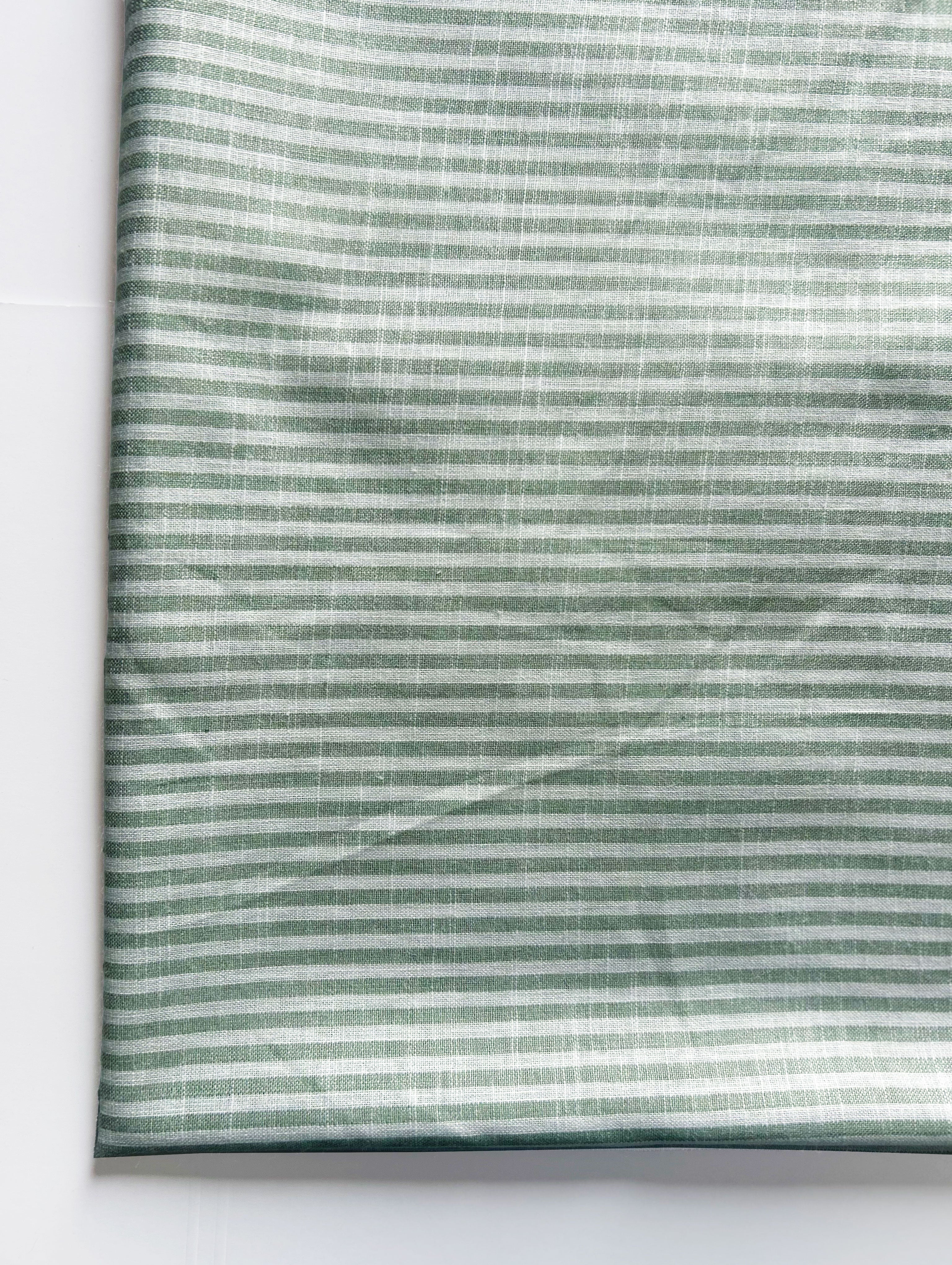 Green Poly Cotton Yarn Dyed Fabric 58"