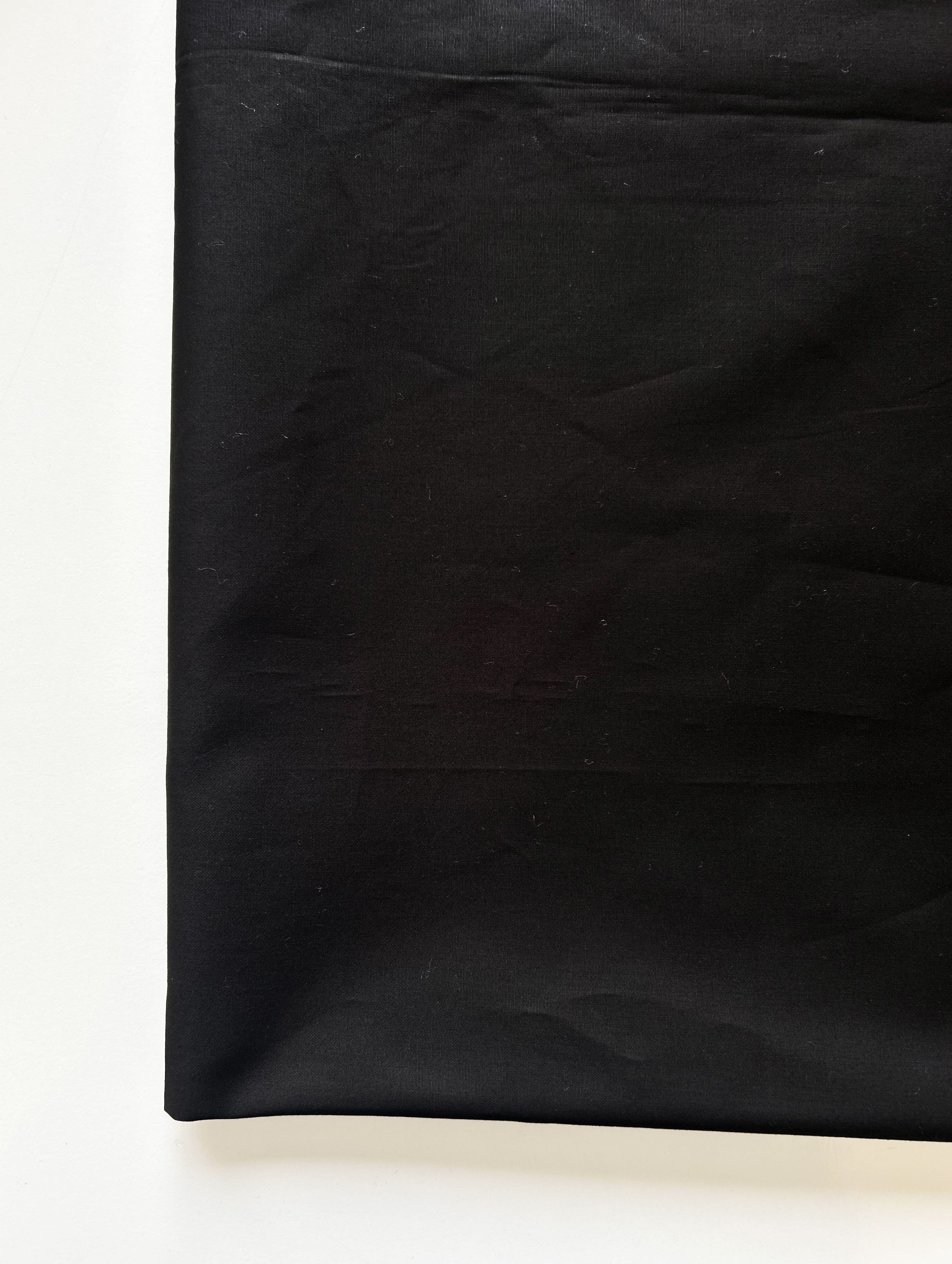 Black 40s (132 x 72) Cotton Poplin Bio Finish Mill Dyed 57"