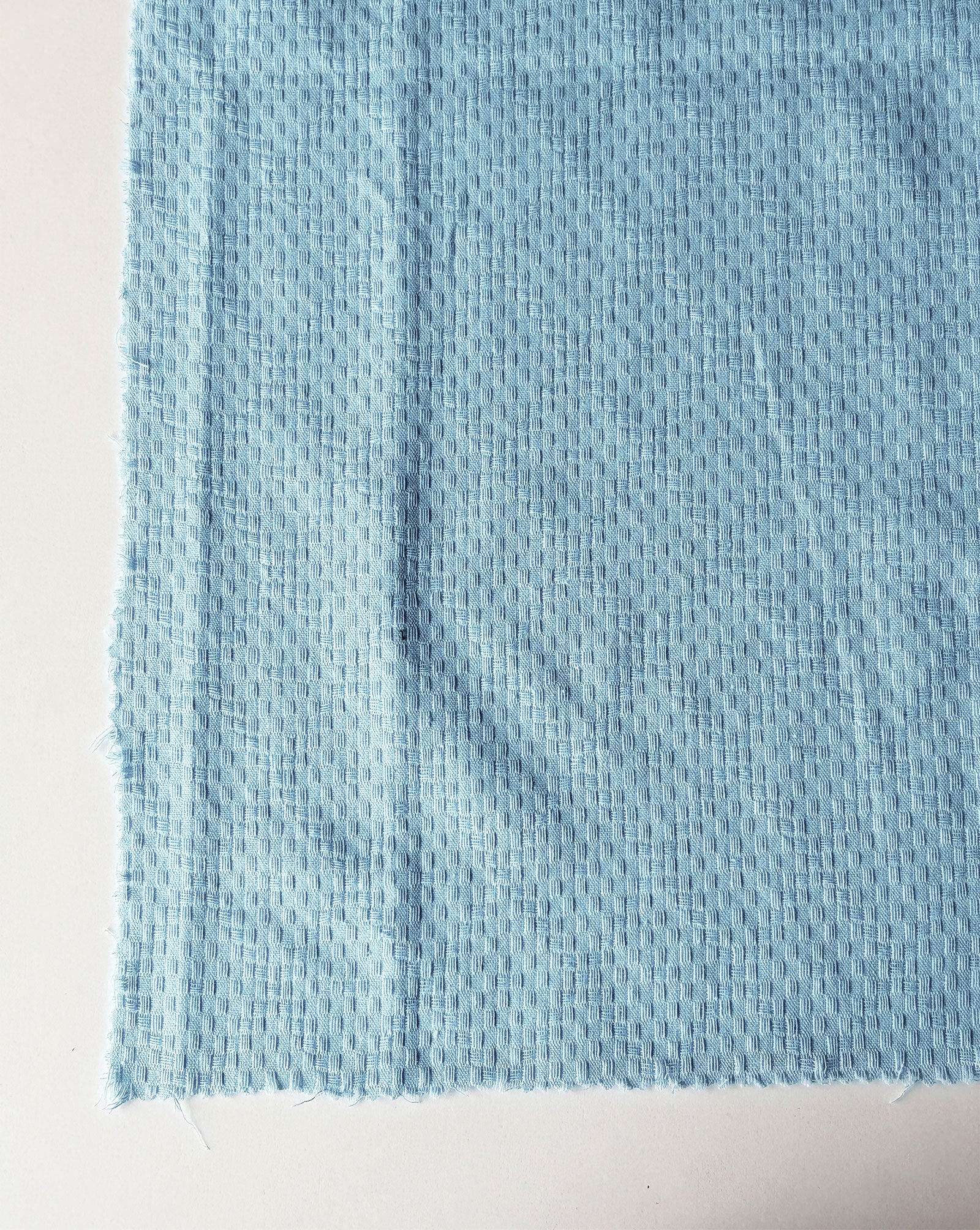 Cotton Poly Light Blue Dobby Fabric 56"