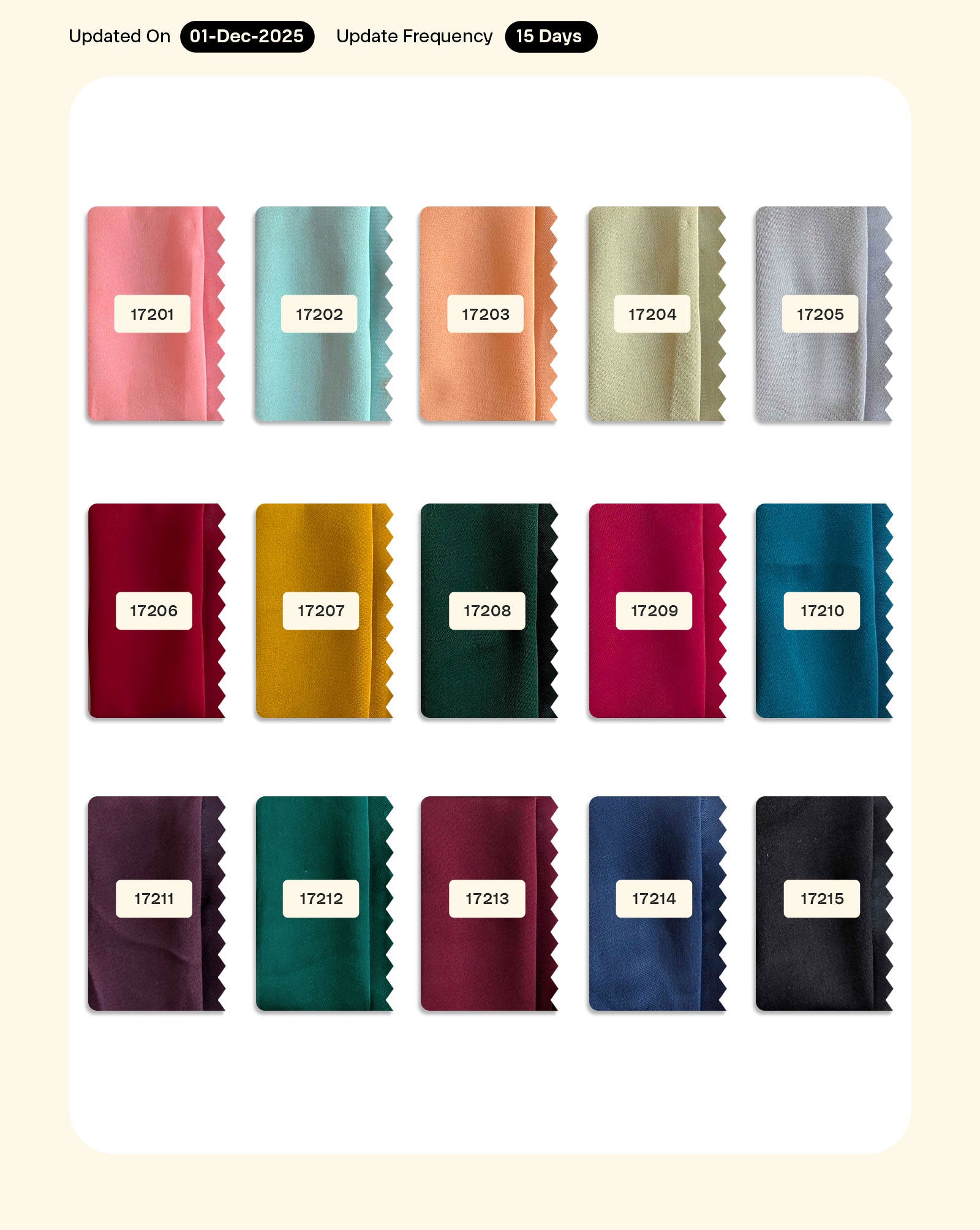 Poly Satin Fabric 46" - 9 kg