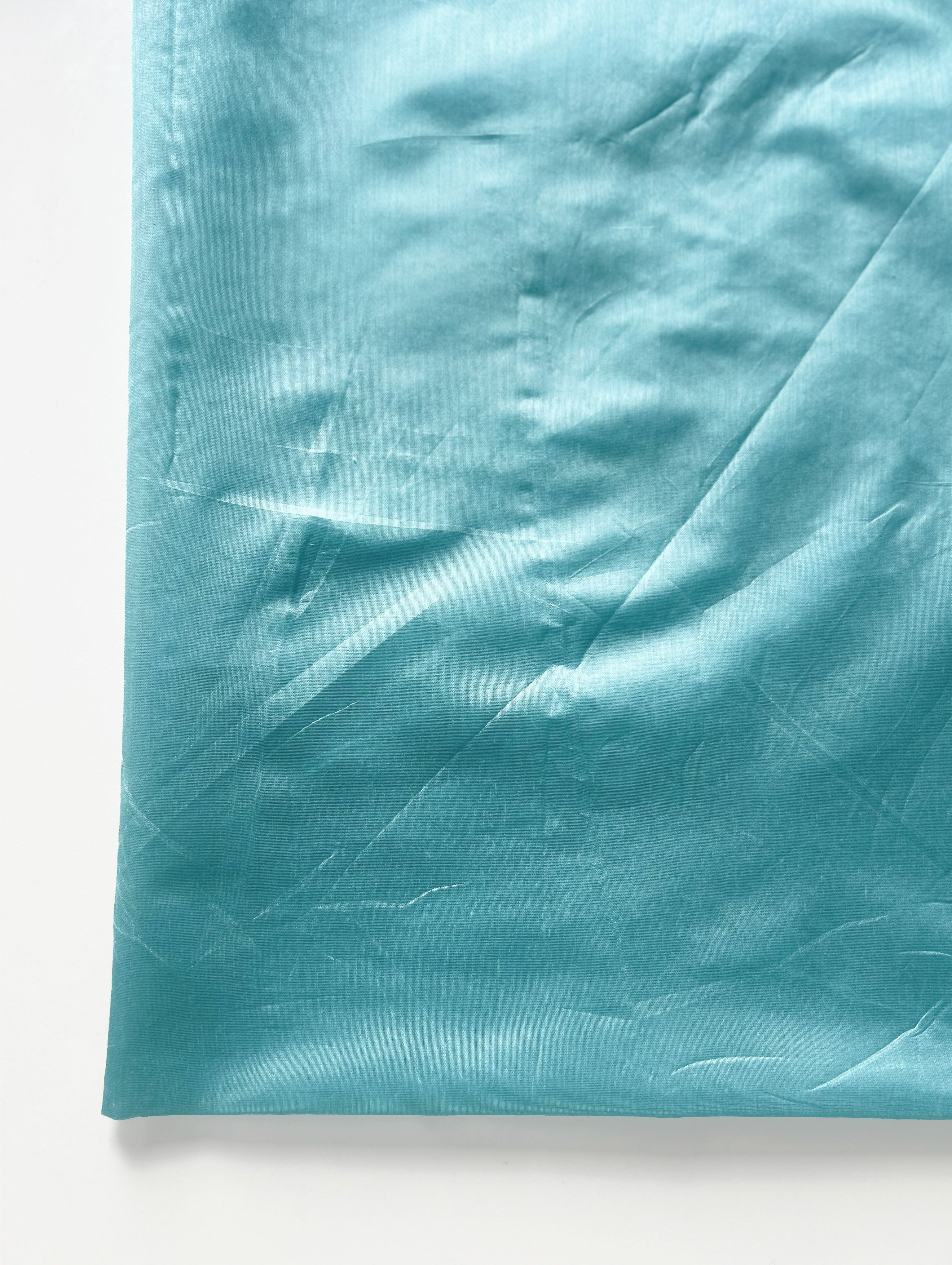 Teal Poly Viscose Mill Dyed Fabric (Modal Chanderi) - 6 kg