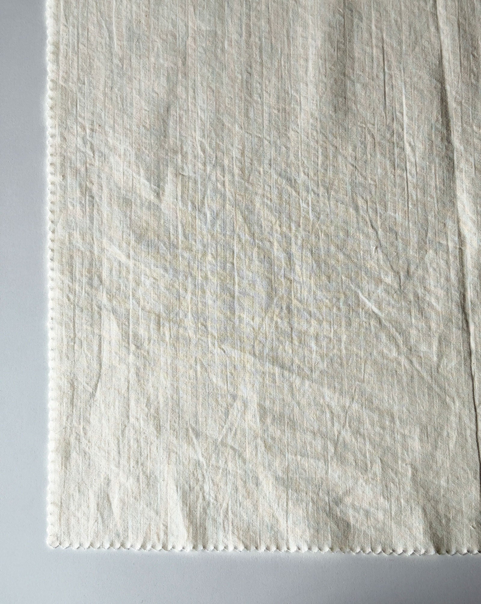 Off White Stripe Yarn Dyed Seersucker Fabric 56"