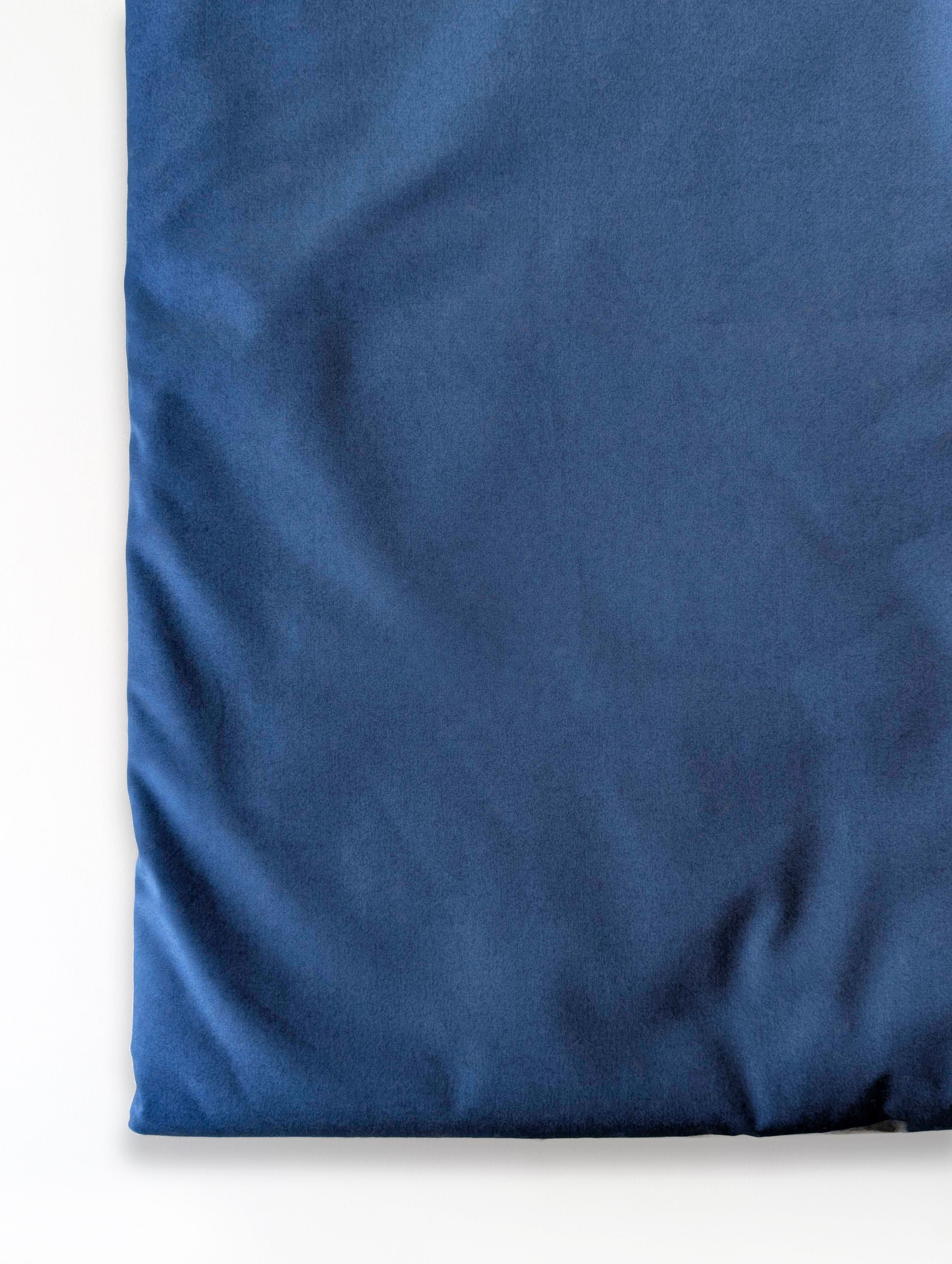 Navy Blue 40s Cotton Poplin Lafer Finish Mill Dyed Fabric 58"