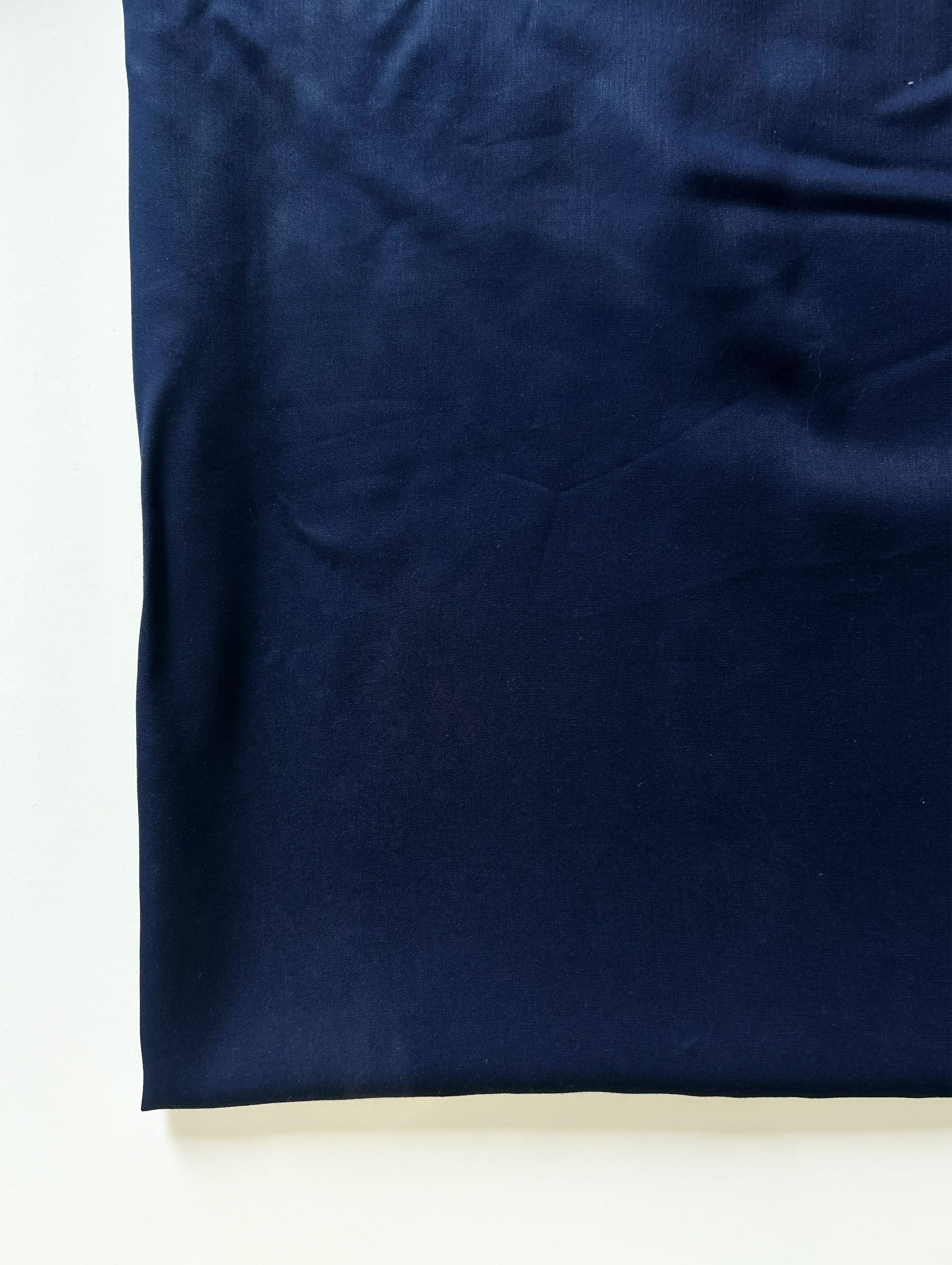 Navy Blue Lenzing Modal Twill Mill Dyed Fabric 58"