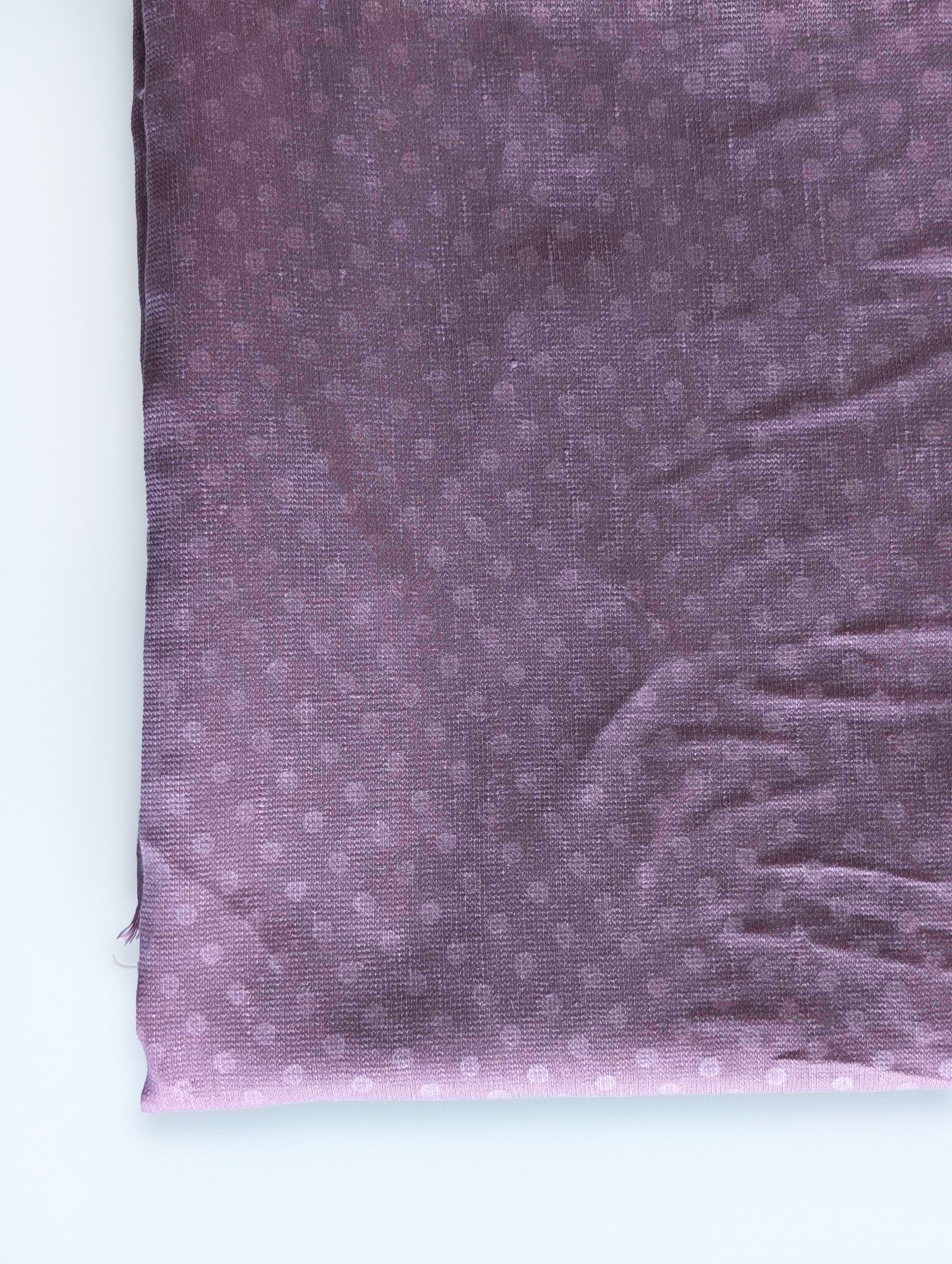 Purple Poly Slub Polka Dot Fabric - 18 kg