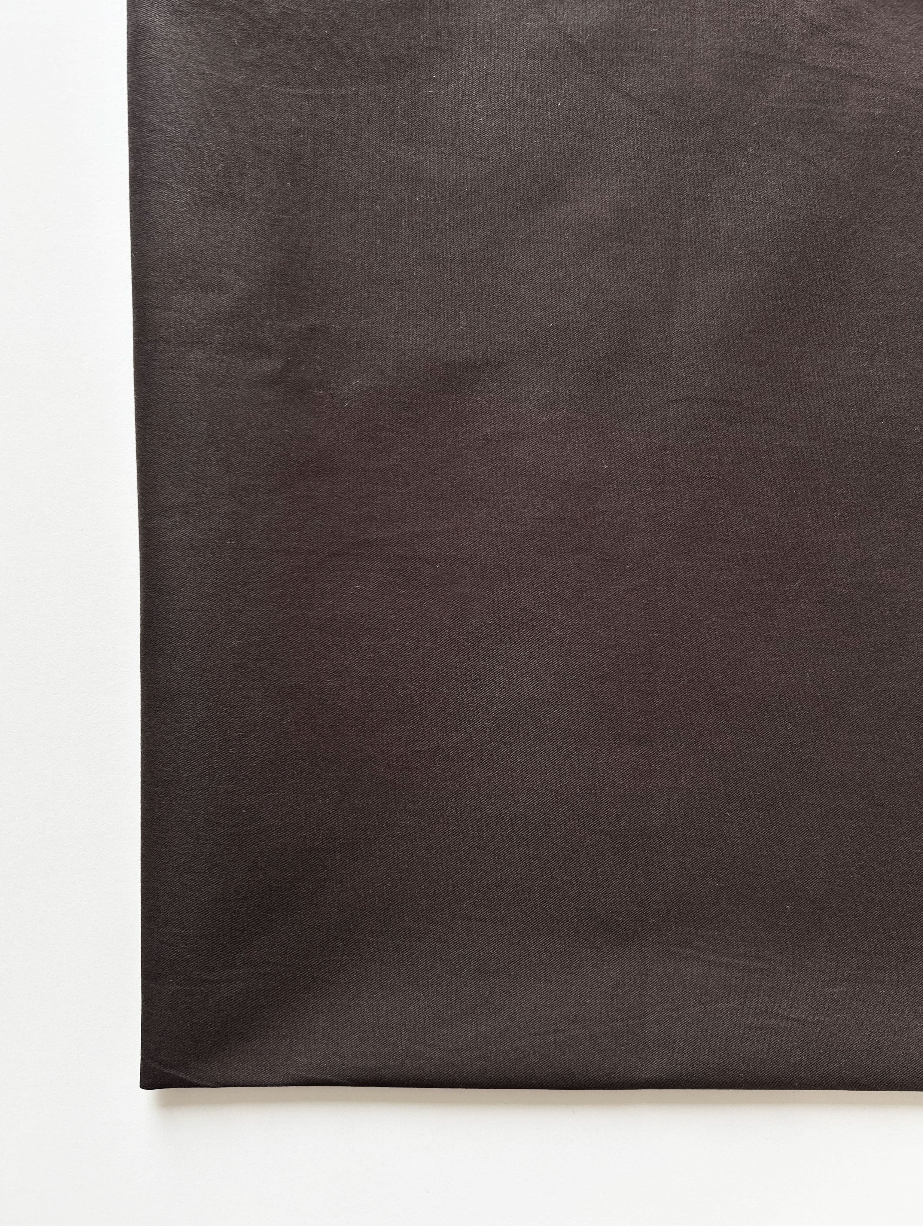 Brown 30s Cotton Twill Lafer Mill Dyed Fabric 57"