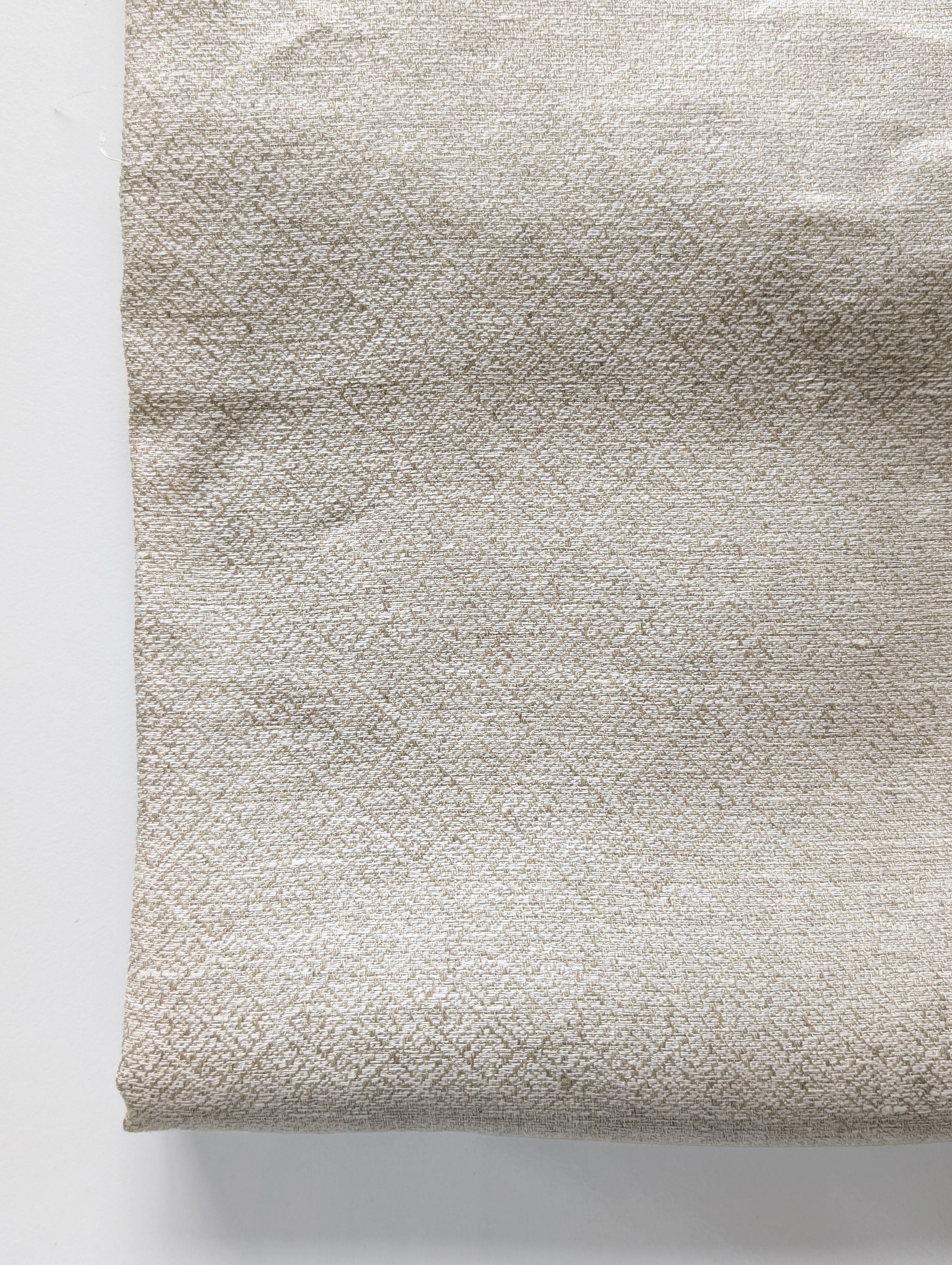 Natural 60 Lea Pure Jacquard Linen Fabric 58"