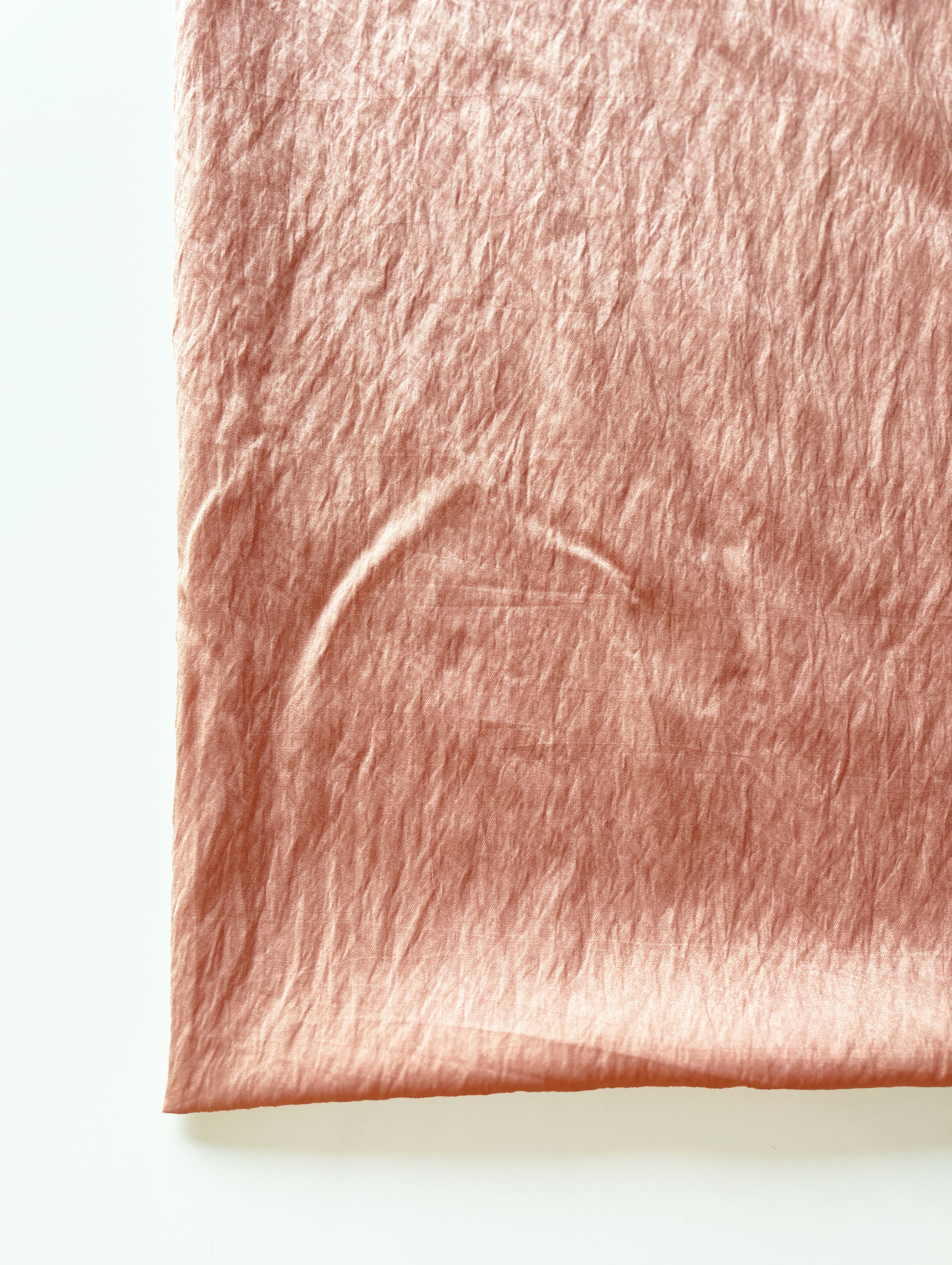 Pink Viscose Nylon Crushed Mill Dyed Fabric 58"