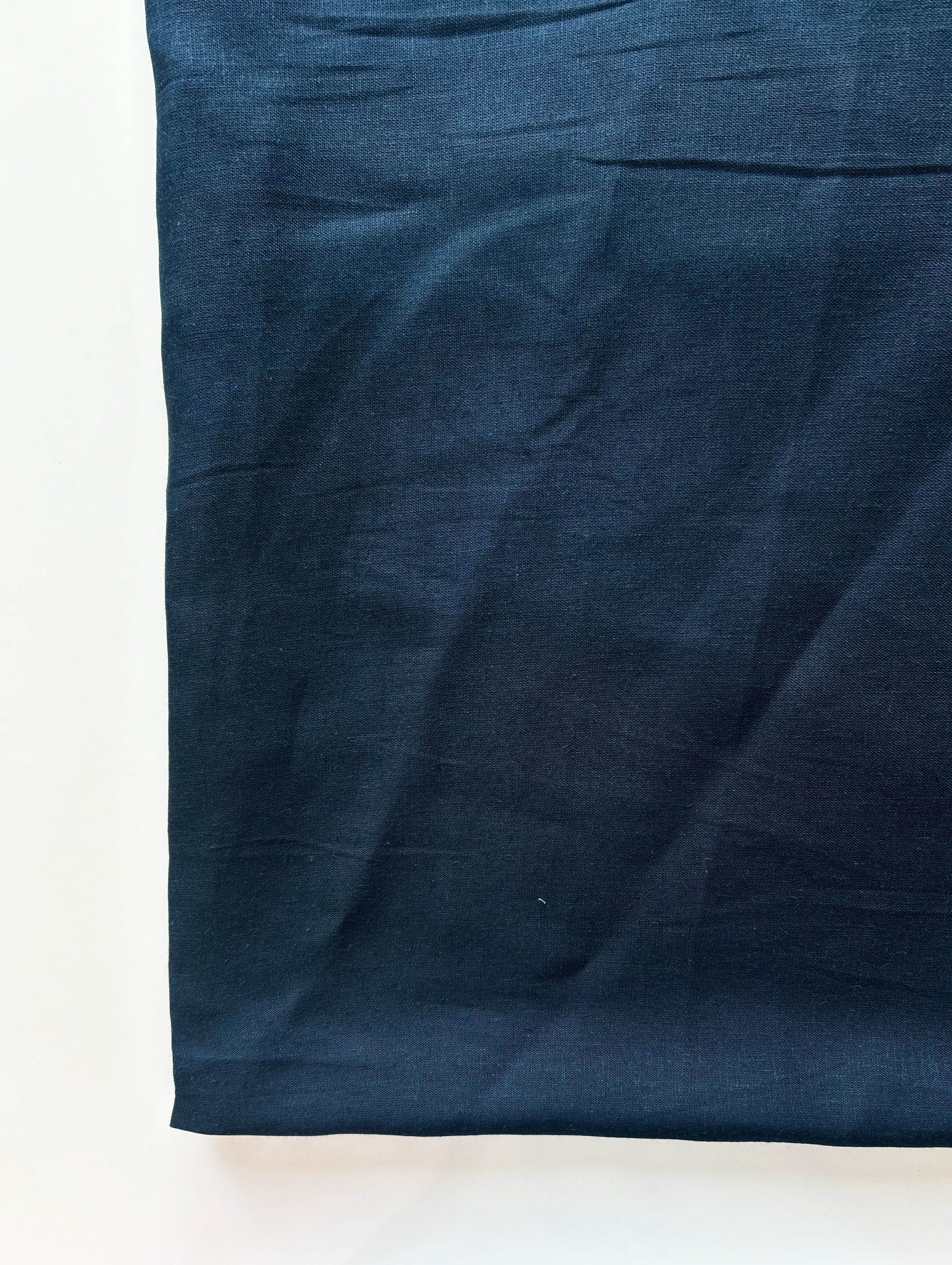 Navy Blue 85% Tencel 15% Linen Mill Dyed Fabric 60"