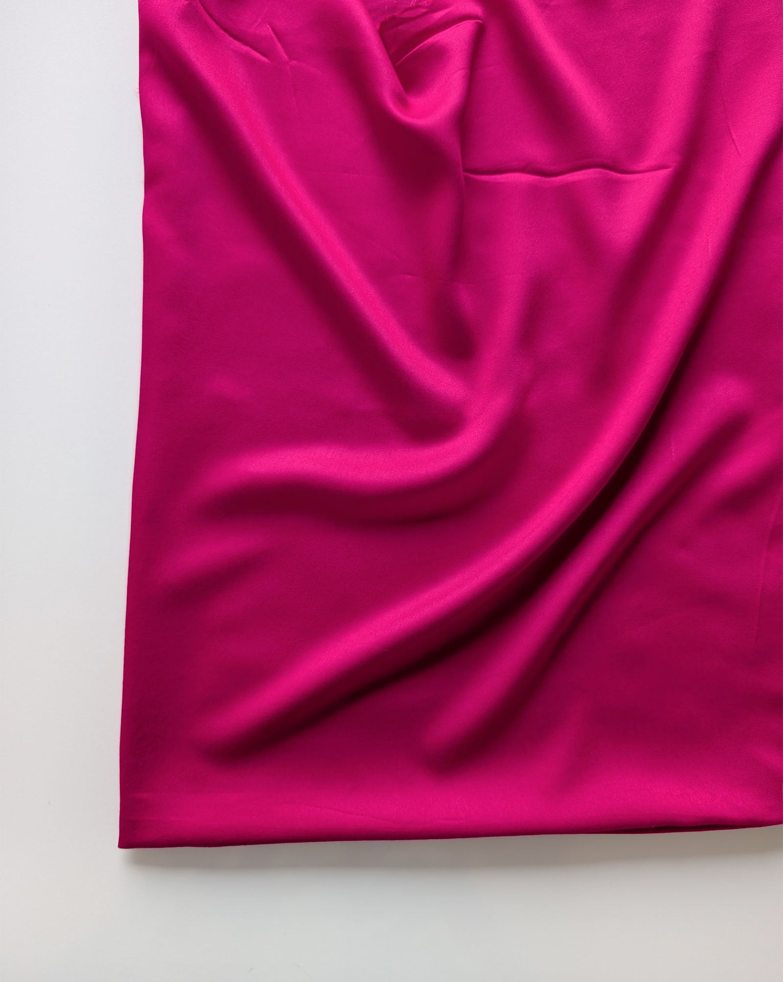 Fuchsia Viscose Gaji Satin Mill Dyed Fabric 56" - 20 kg