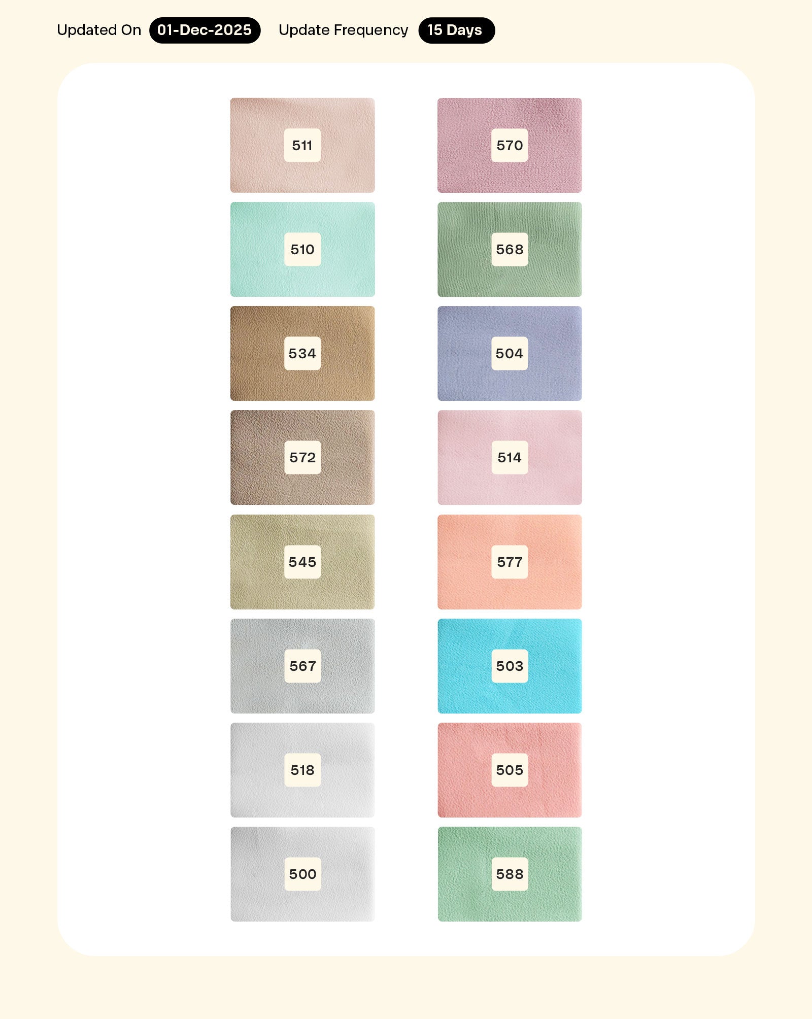 Heavy Poly Georgette Mill Dyed Fabric - 8.5 kg