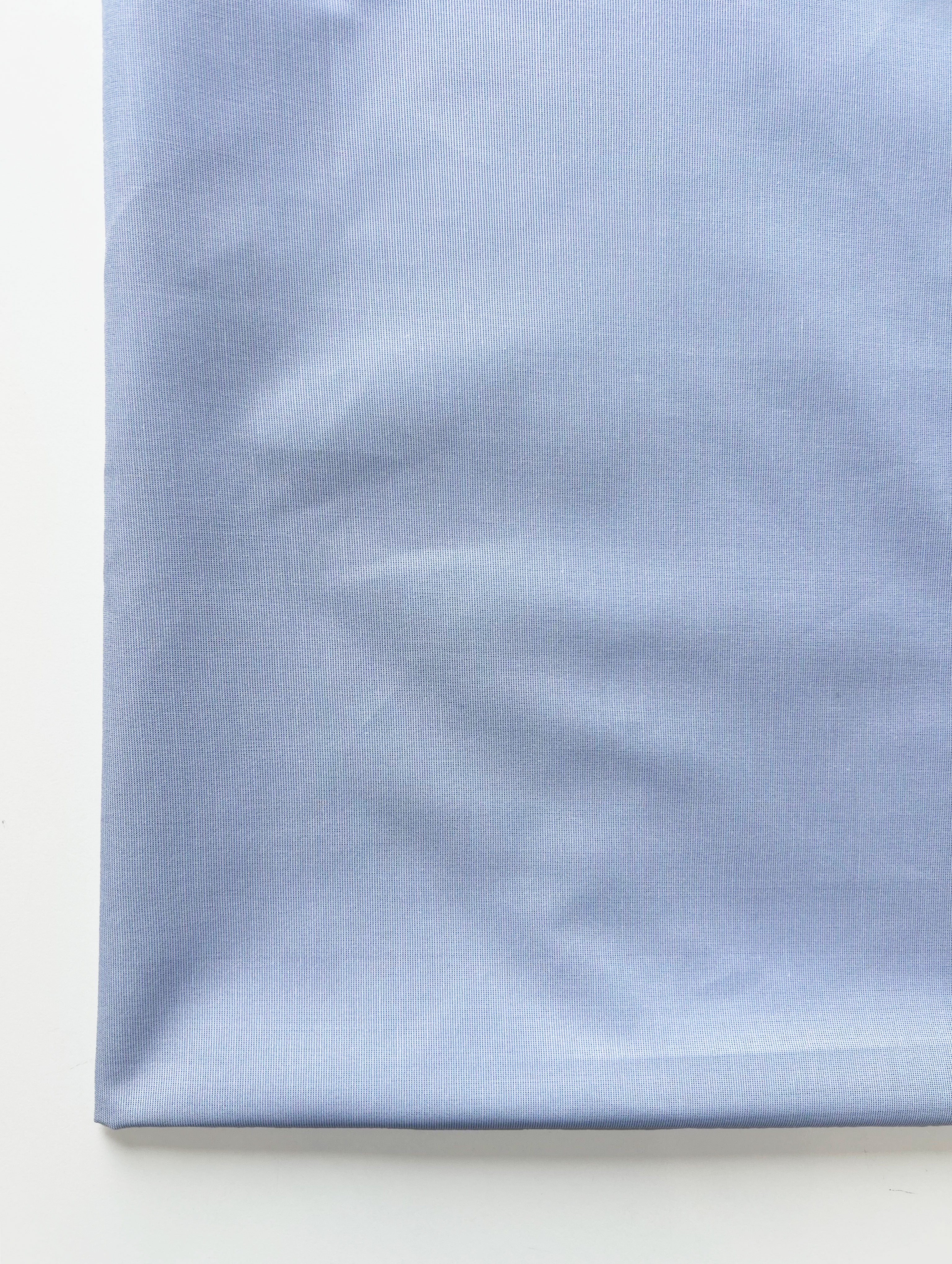 Light Blue (70%-30%) Poly Cotton Yarn Dyed Fabric 58"