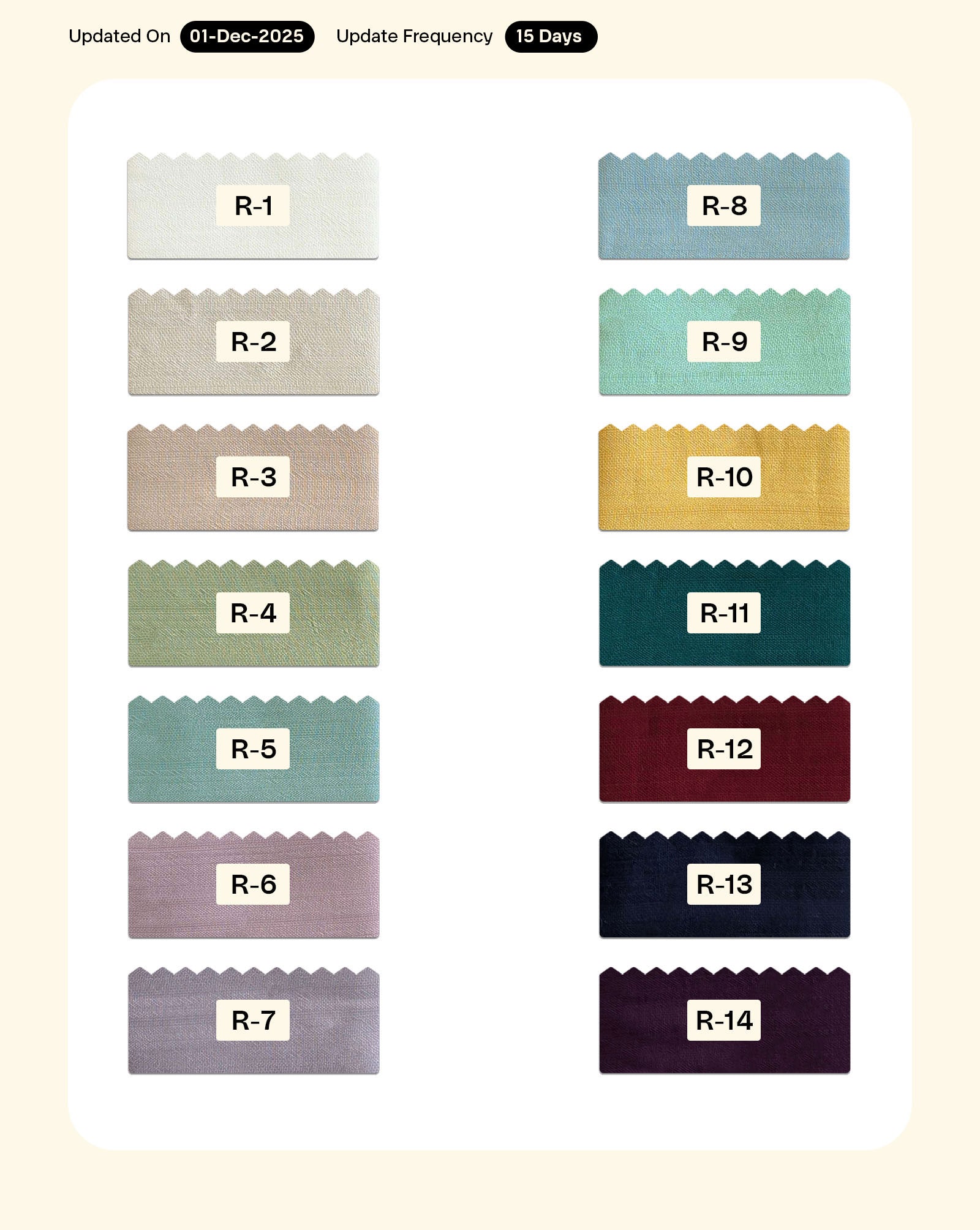 Poly Dobby Mill Dyed Fabric 58" - 14 kg