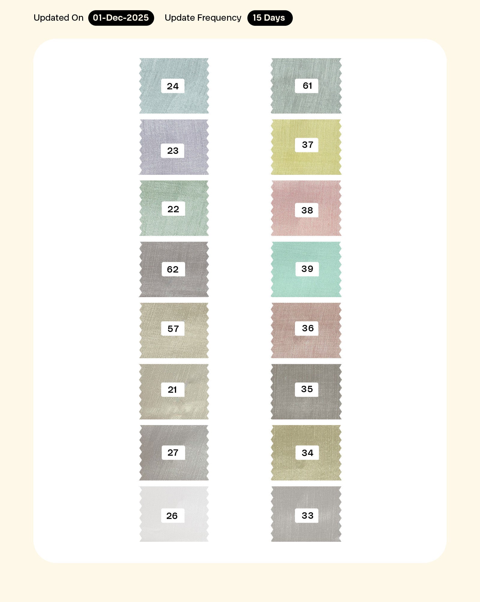 Poly Silk Mill Dyed Fabric - 10 kg