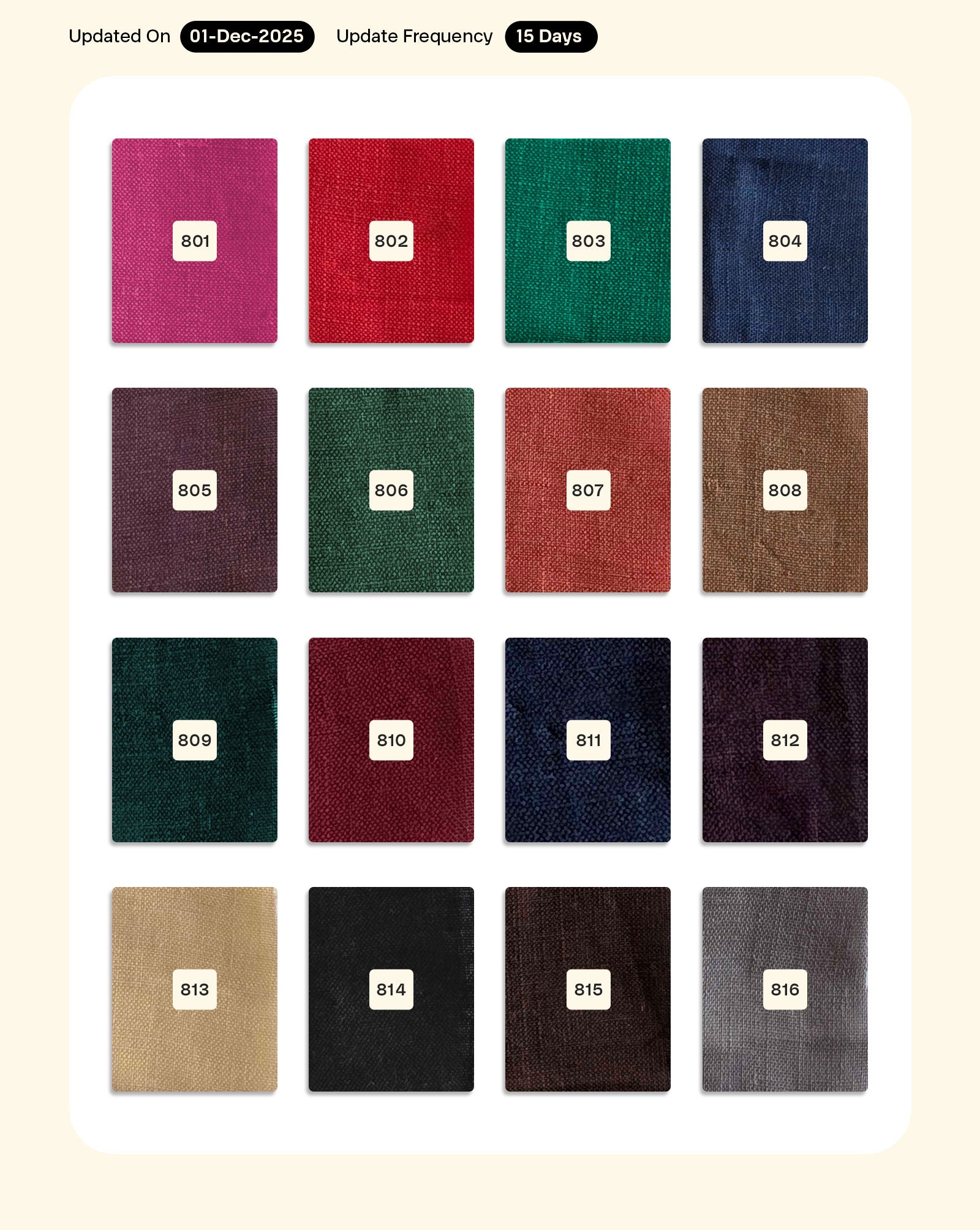 Poly Double Sided Slub Mill Dyed Fabric (Magic Slub) - 11 kg