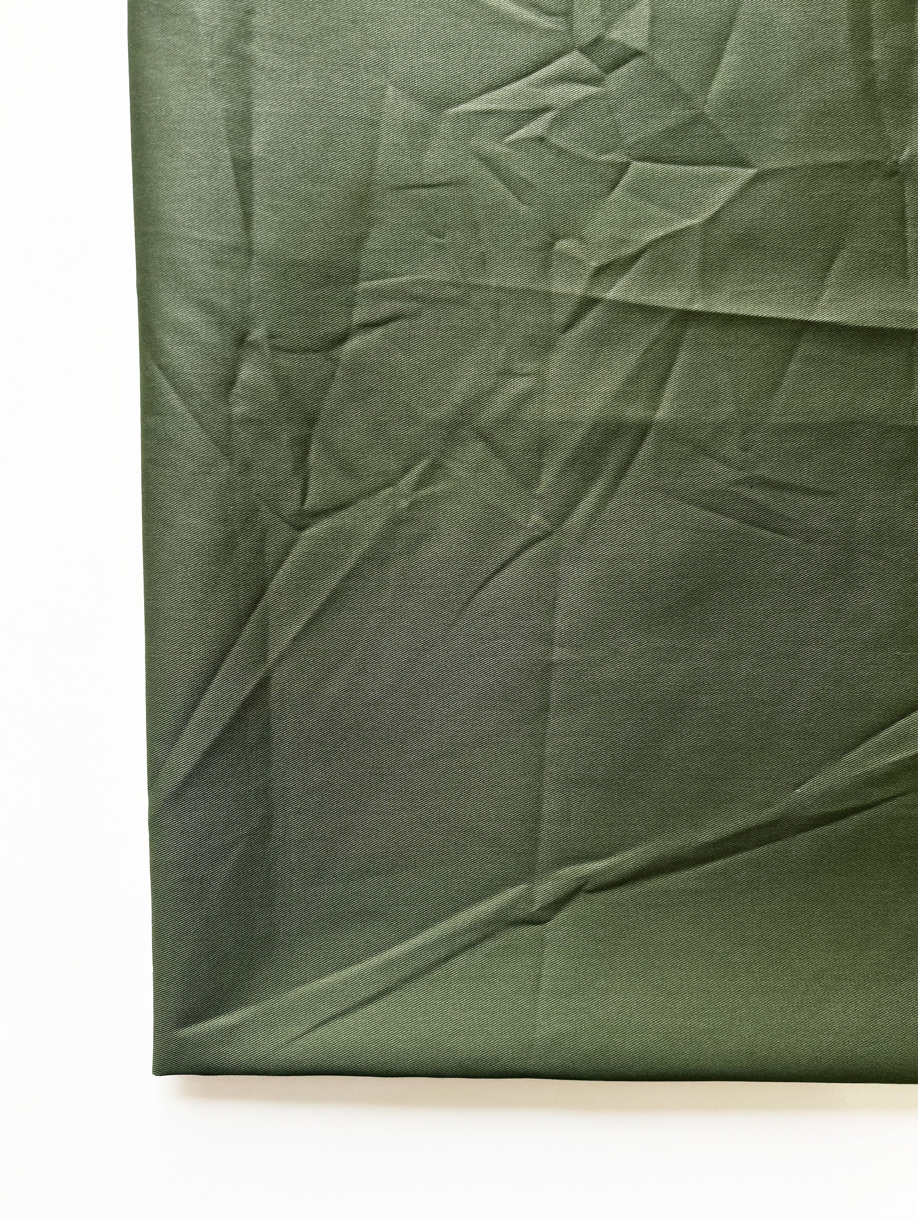 Dark Green 40s Cotton Twill Bio Finish Mill Dyed Fabric 57"