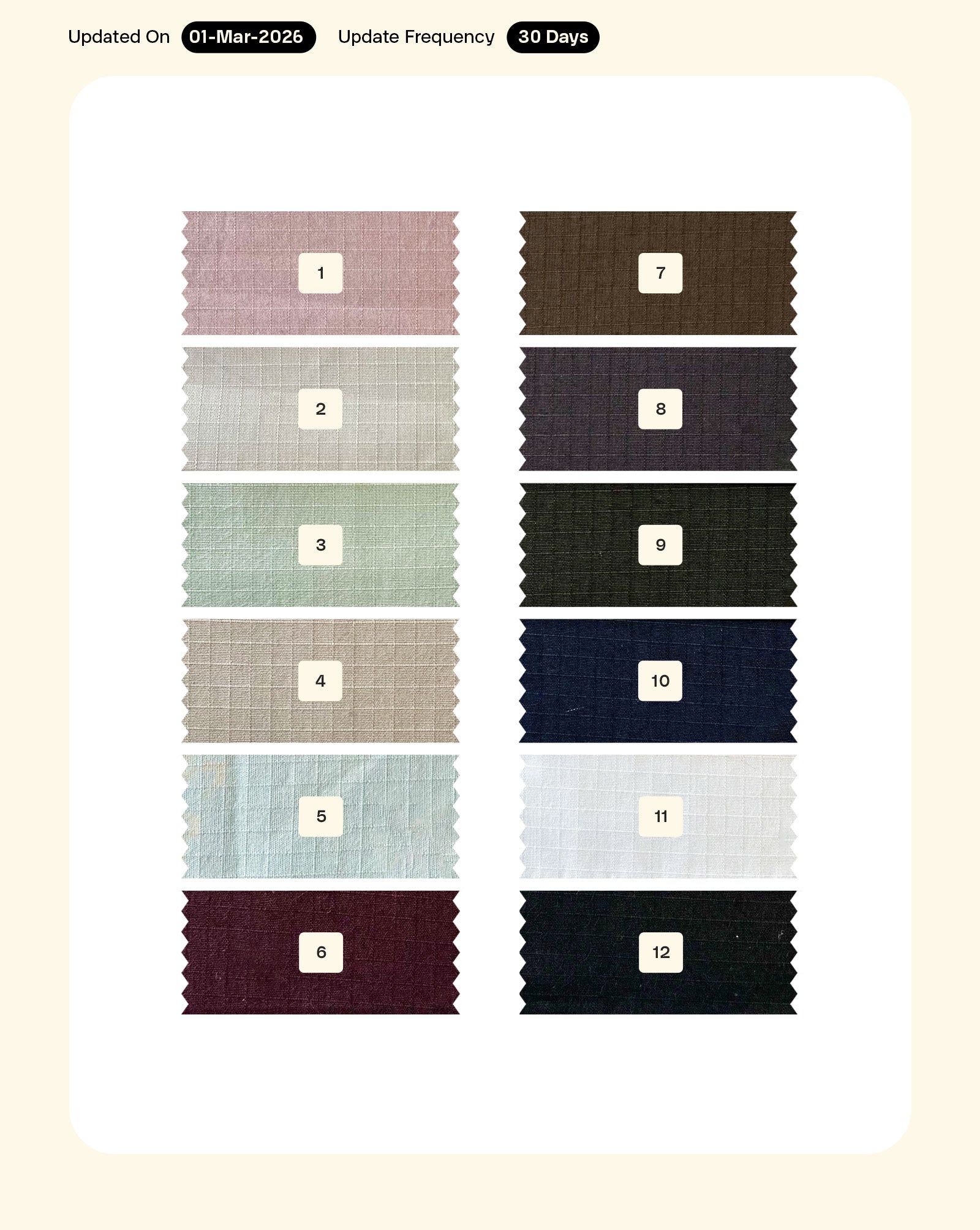 Cotton Rib Stop Dobby Mill Dyed Fabric 57"