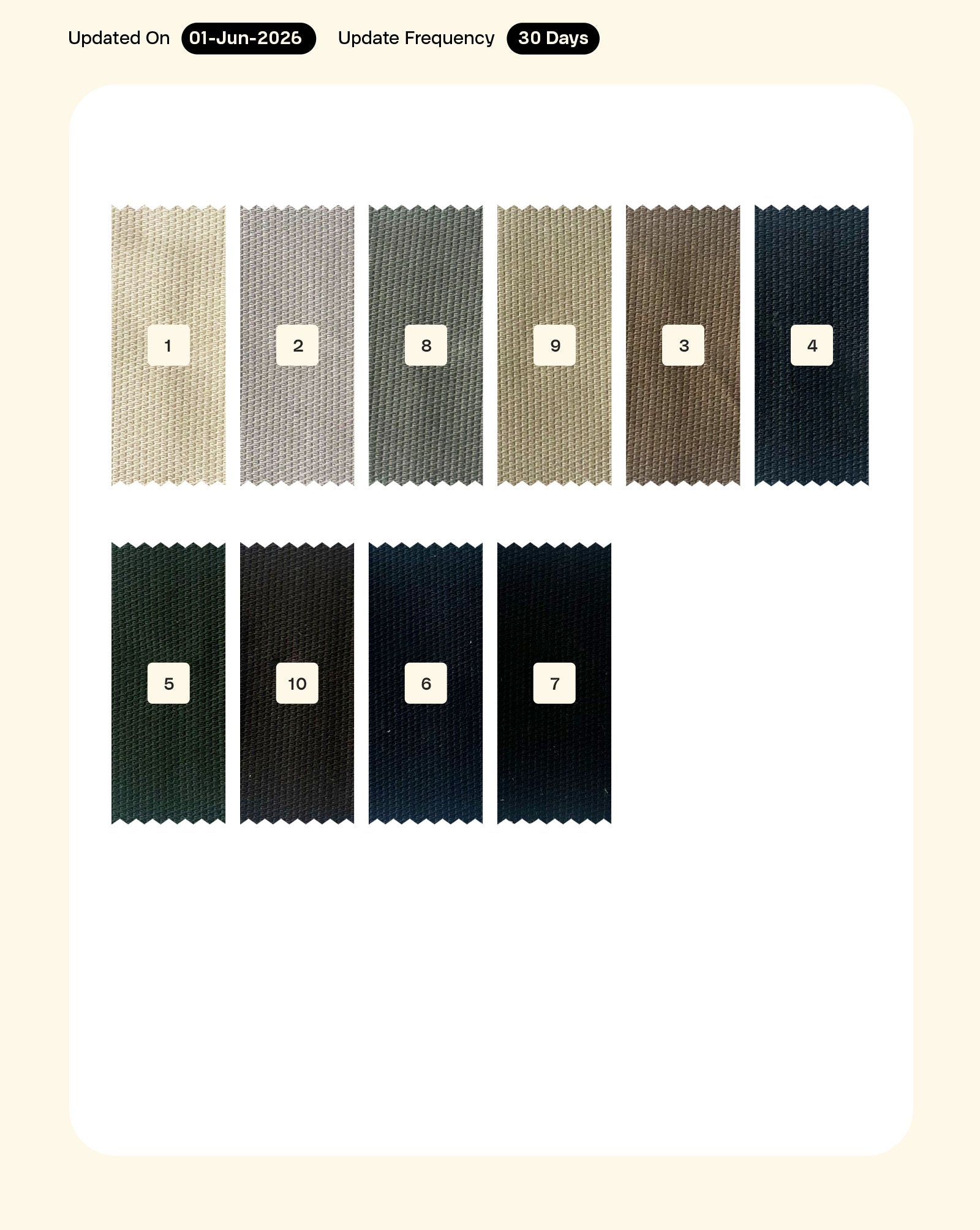 Cotton Dobby Mill Dyed Fabric 54"