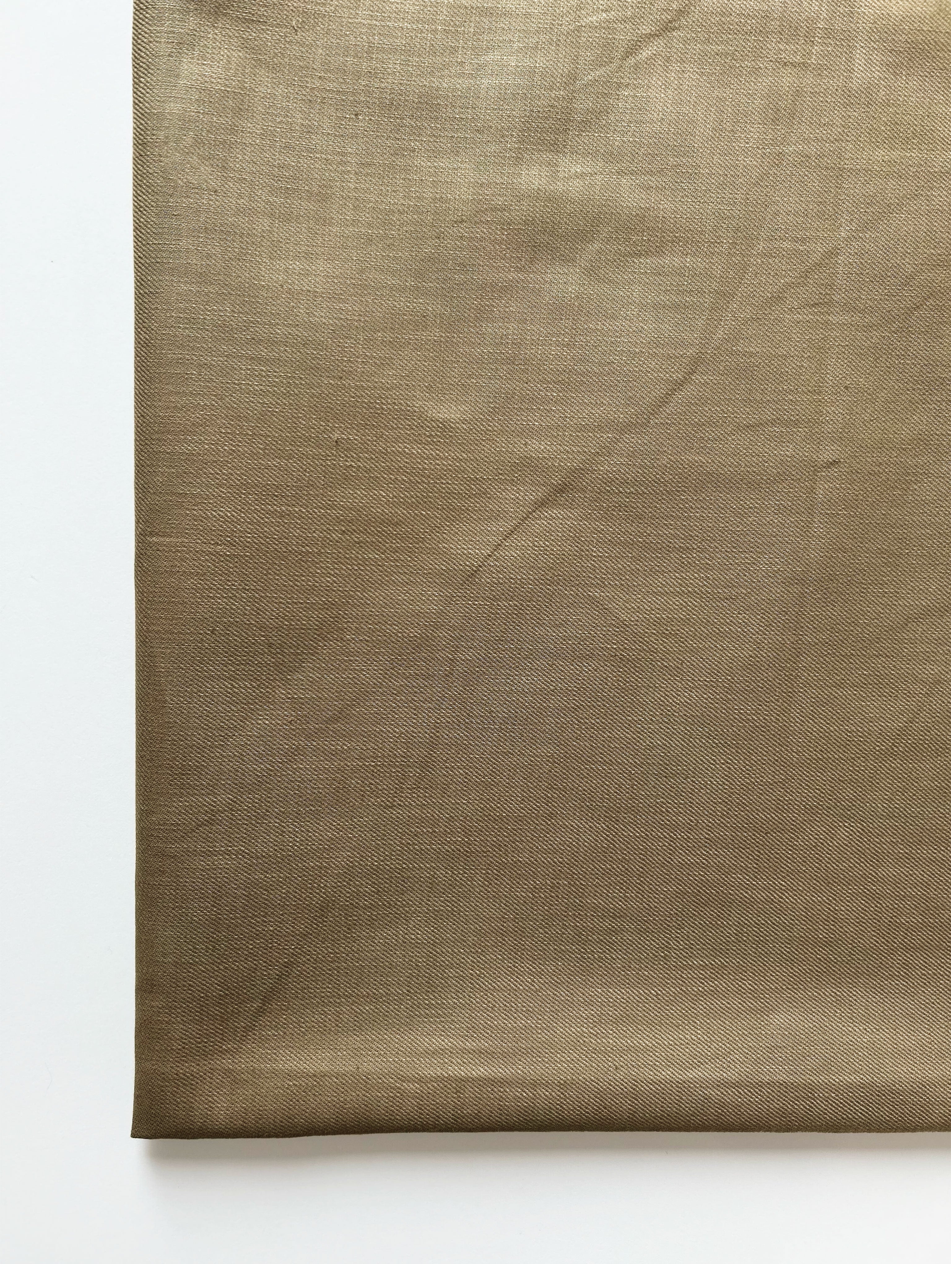 Brown 16s Double Sided Cotton Slub Twill Mill Dyed Fabric 57"