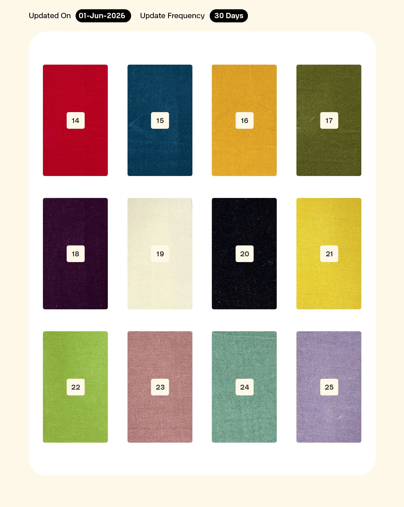 Viscose Muslin Mill Dyed 44"