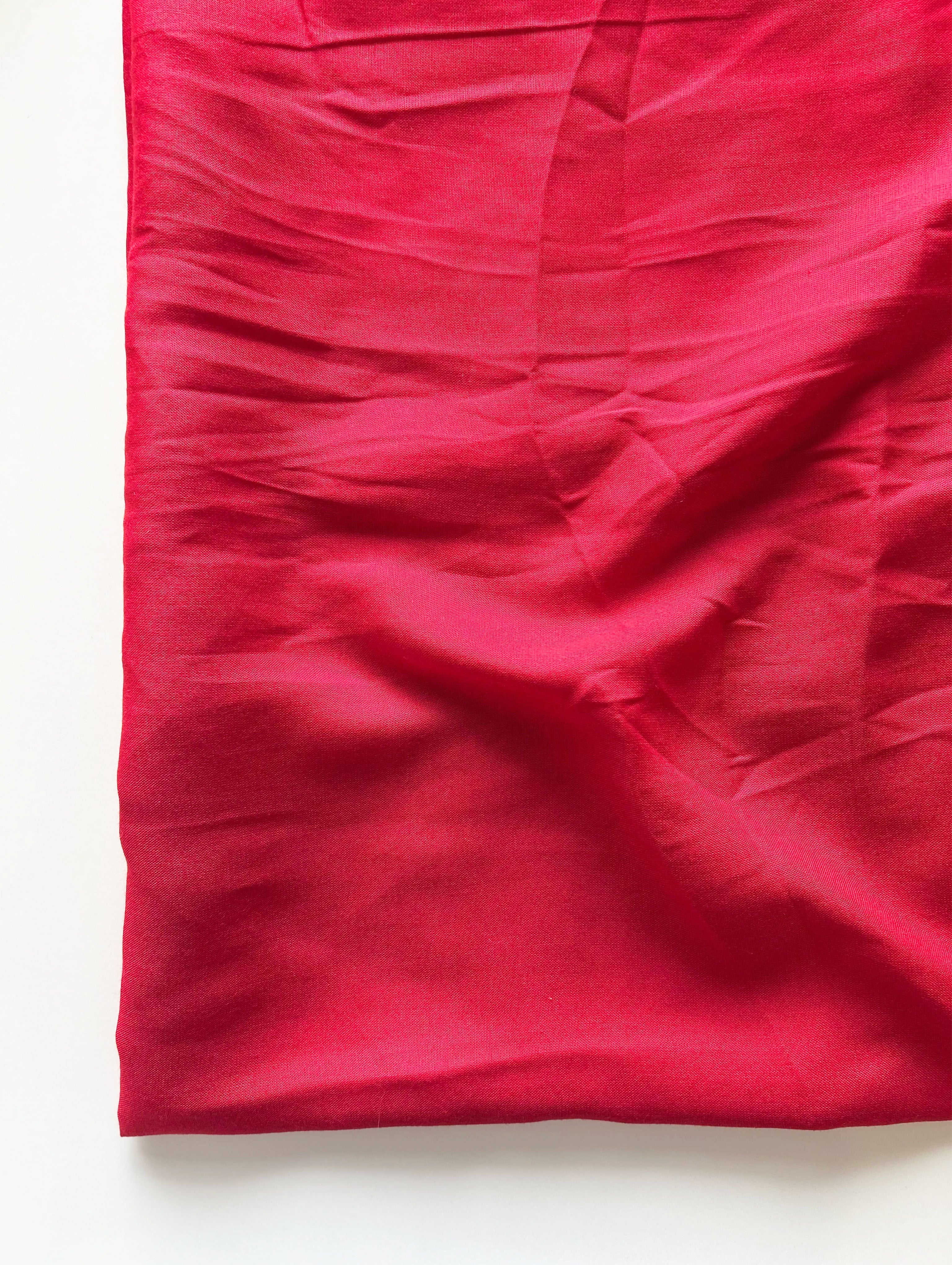 Red Dyed 30s (68 x 60) Birla Viscose Fabric