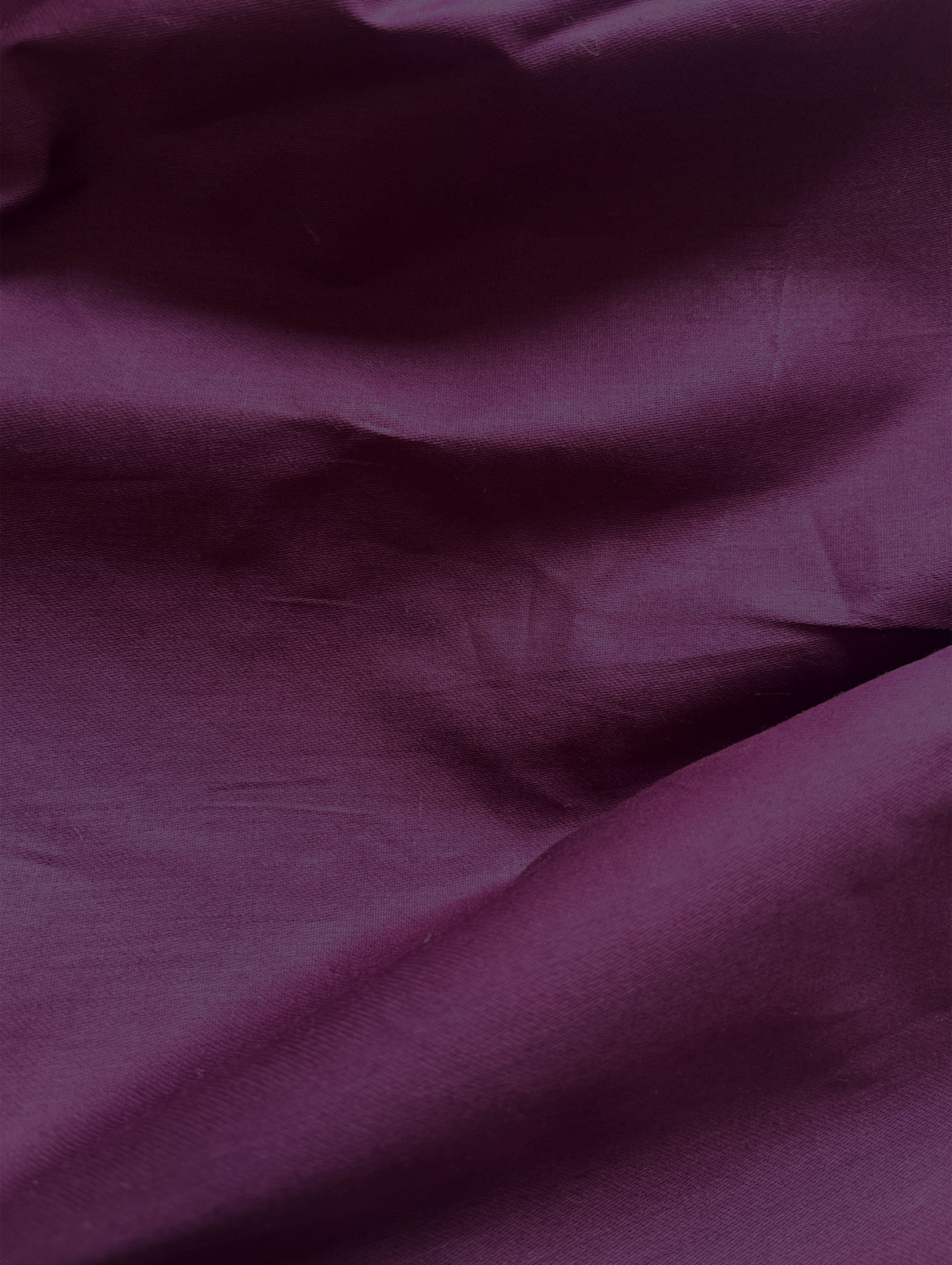 Dark Purple Cotton Jam Satin Mill Dyed Fabric 42" - 10 kg