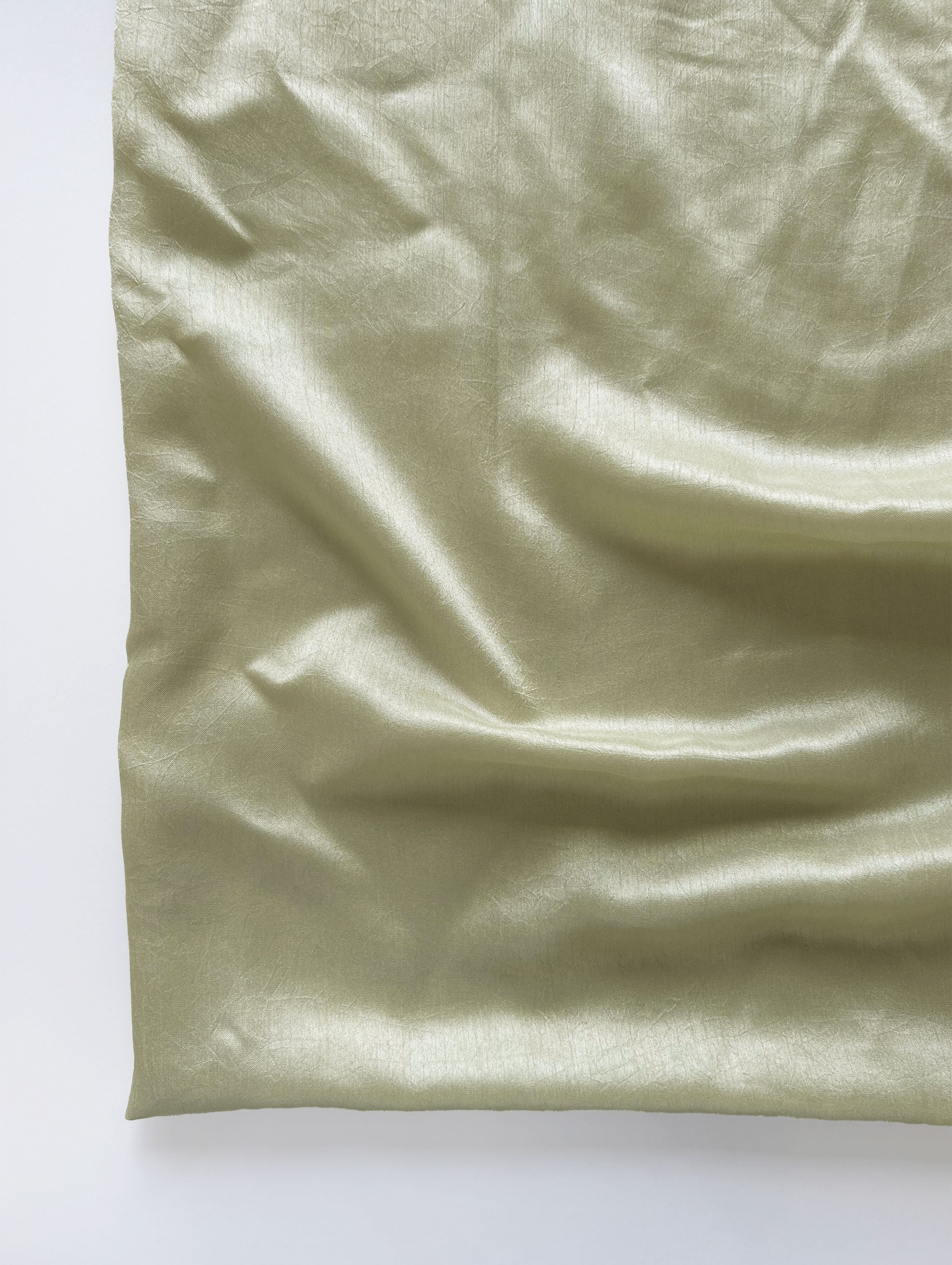 Light Green Poly Crushed Mill Dyed Fabric - 9.5 kg