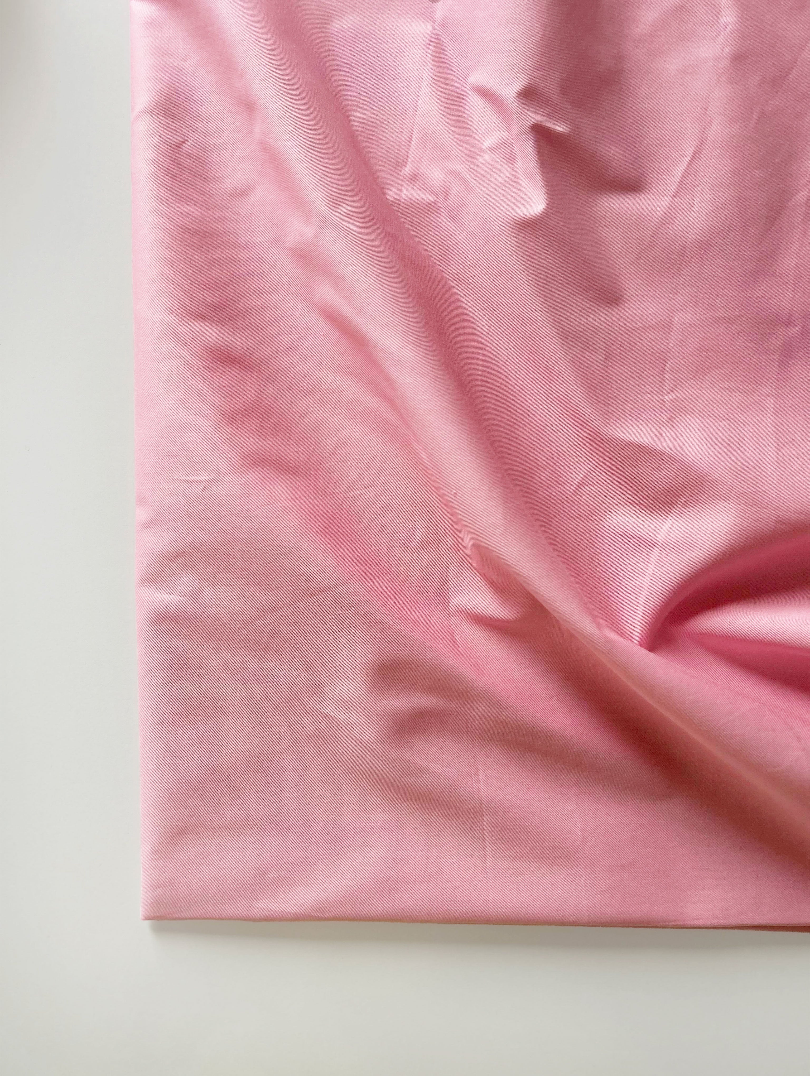 Pink 40s Cotton Twill Bio Finish Mill Dyed Fabric 57"