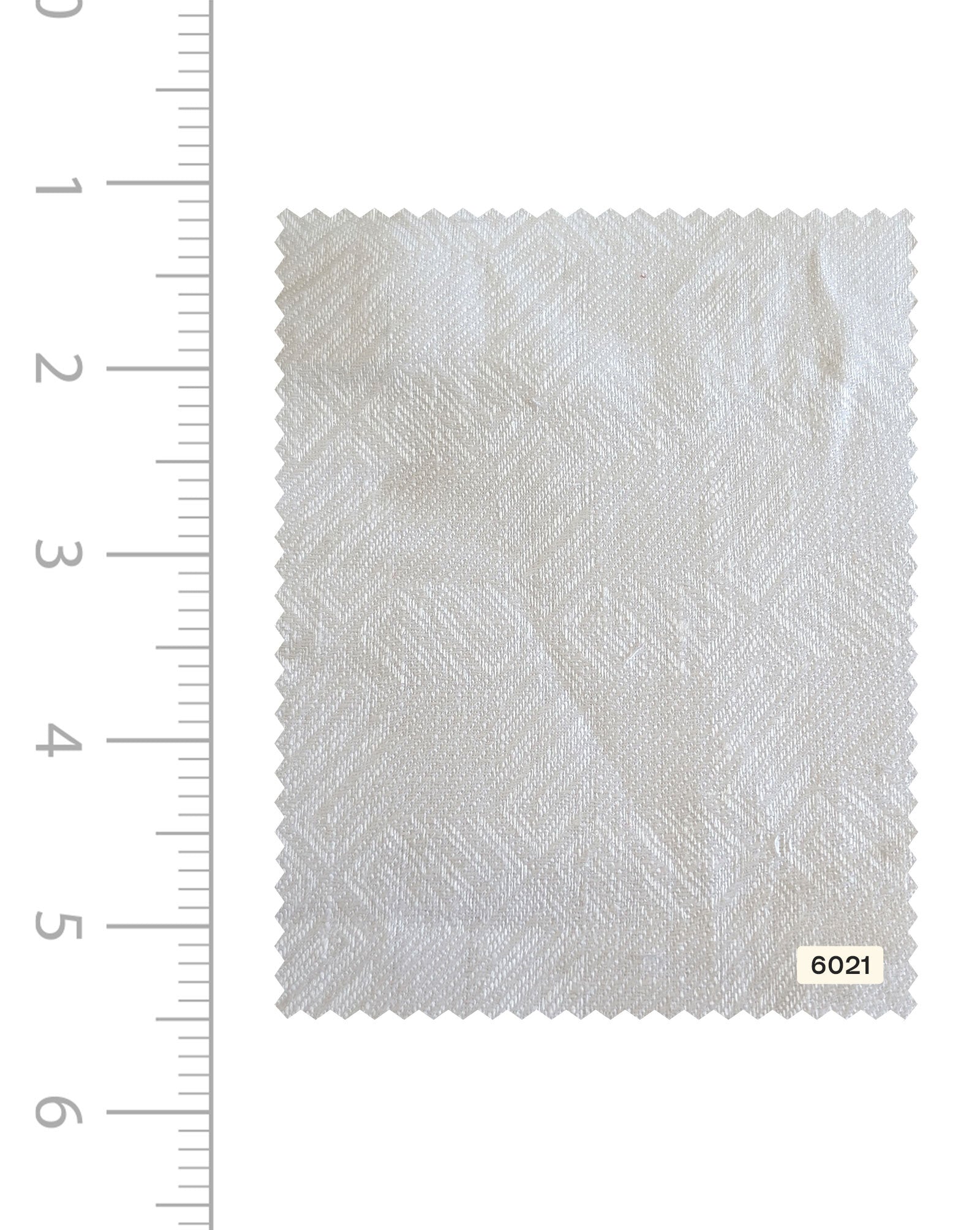 White 60 Lea Pure Jacquard Linen Fabric 58"