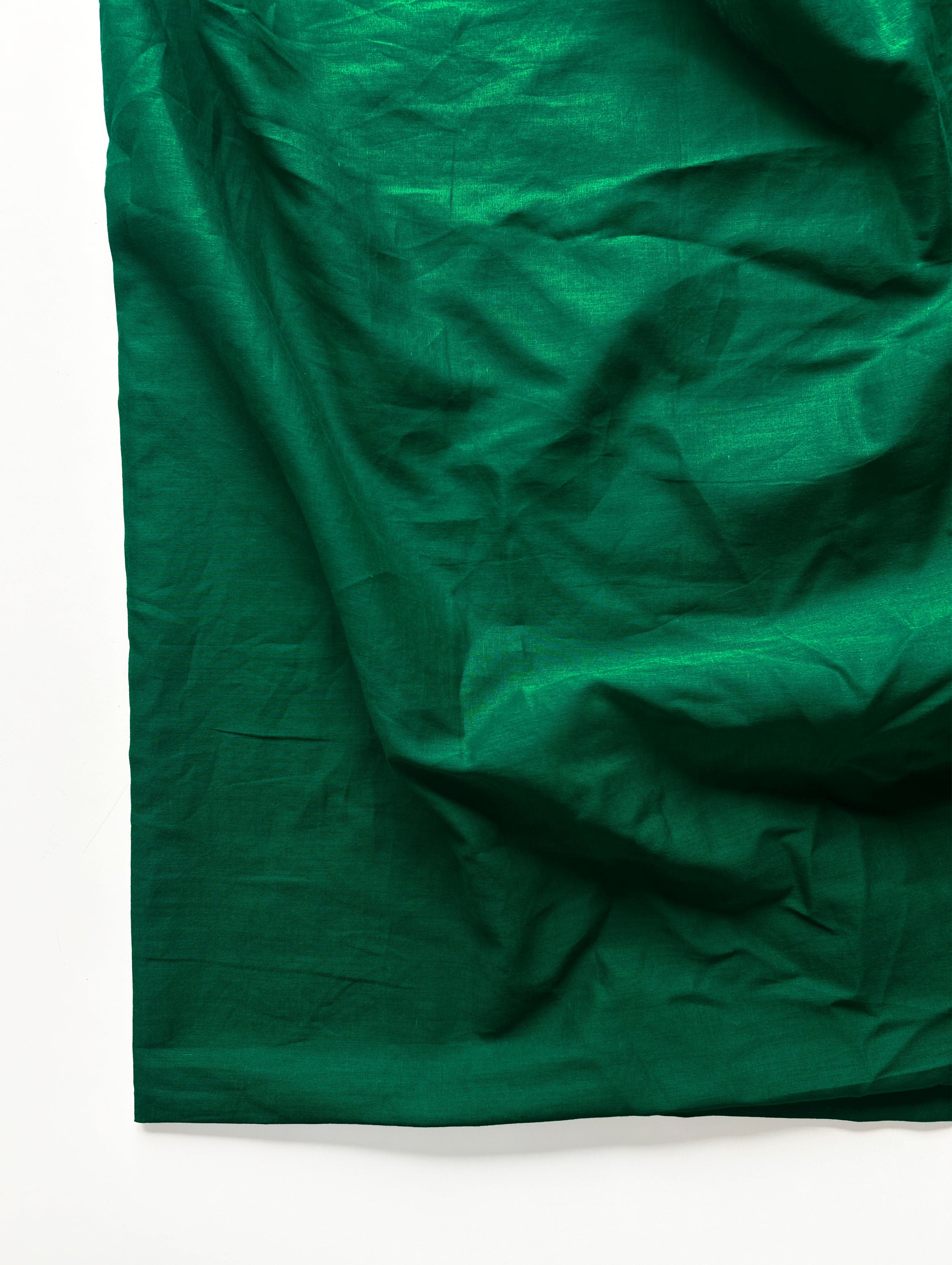 Green (92 x 80) Voile Cotton Mill Dyed Fabric