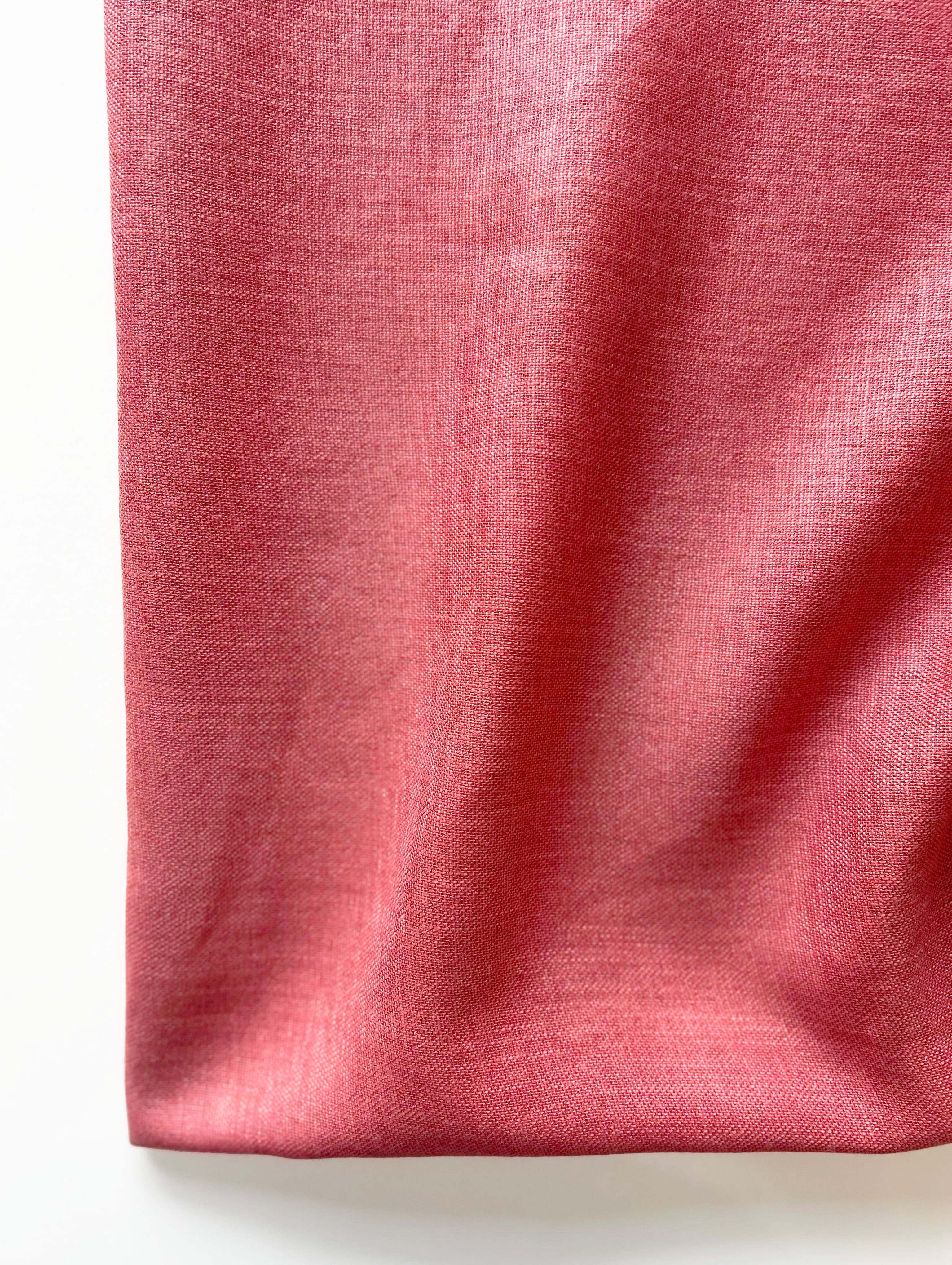 Red Poly Linen Mill Dyed Fabric 58"