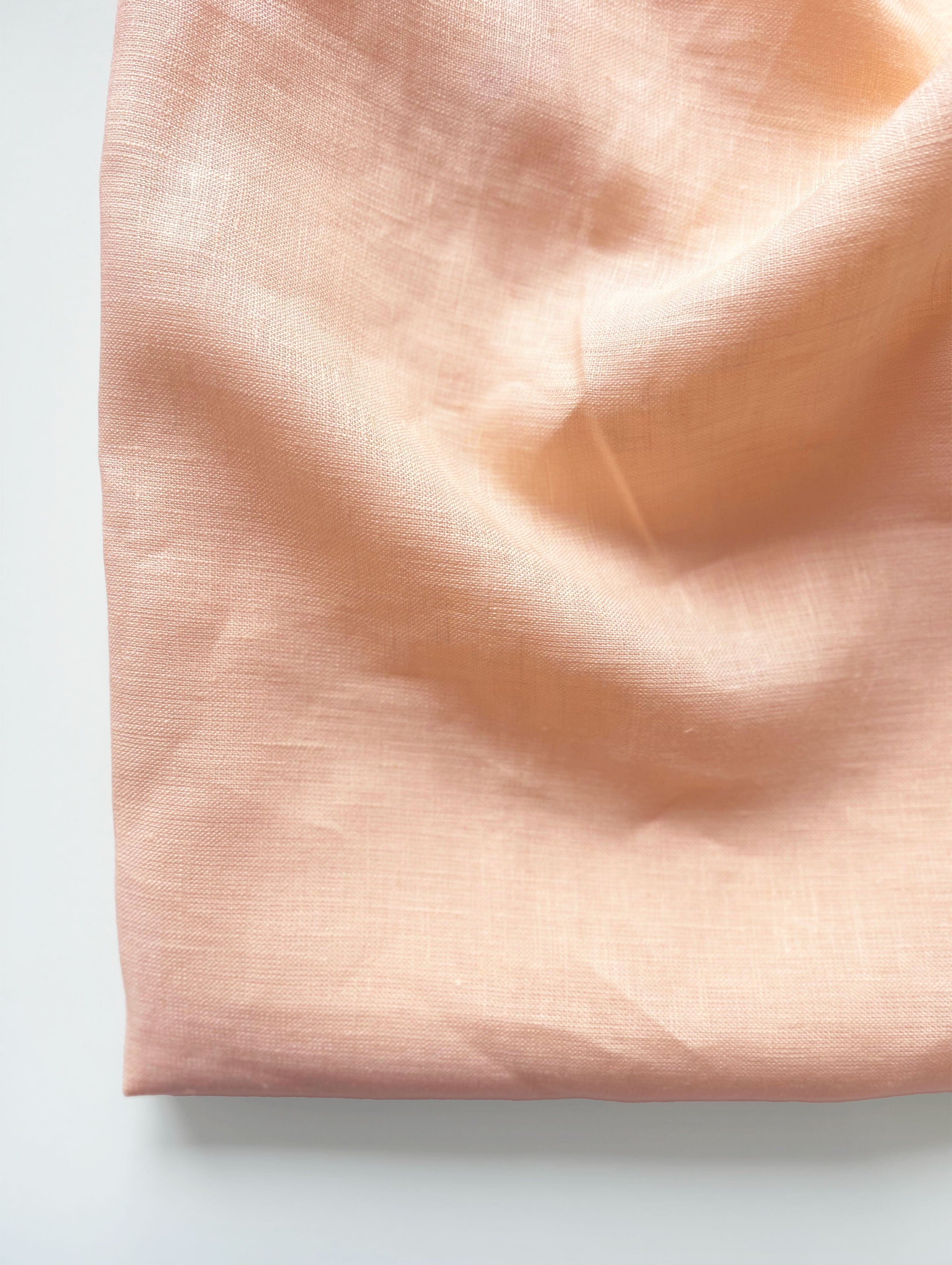 Light Orange Dyed 40 Lea Pure Linen Mill Dyed Fabric 58"