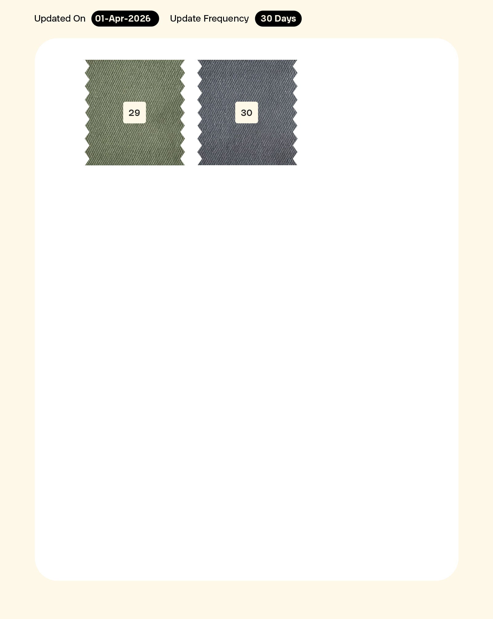 Cotton Lycra Mill Dyed Fabric 54"