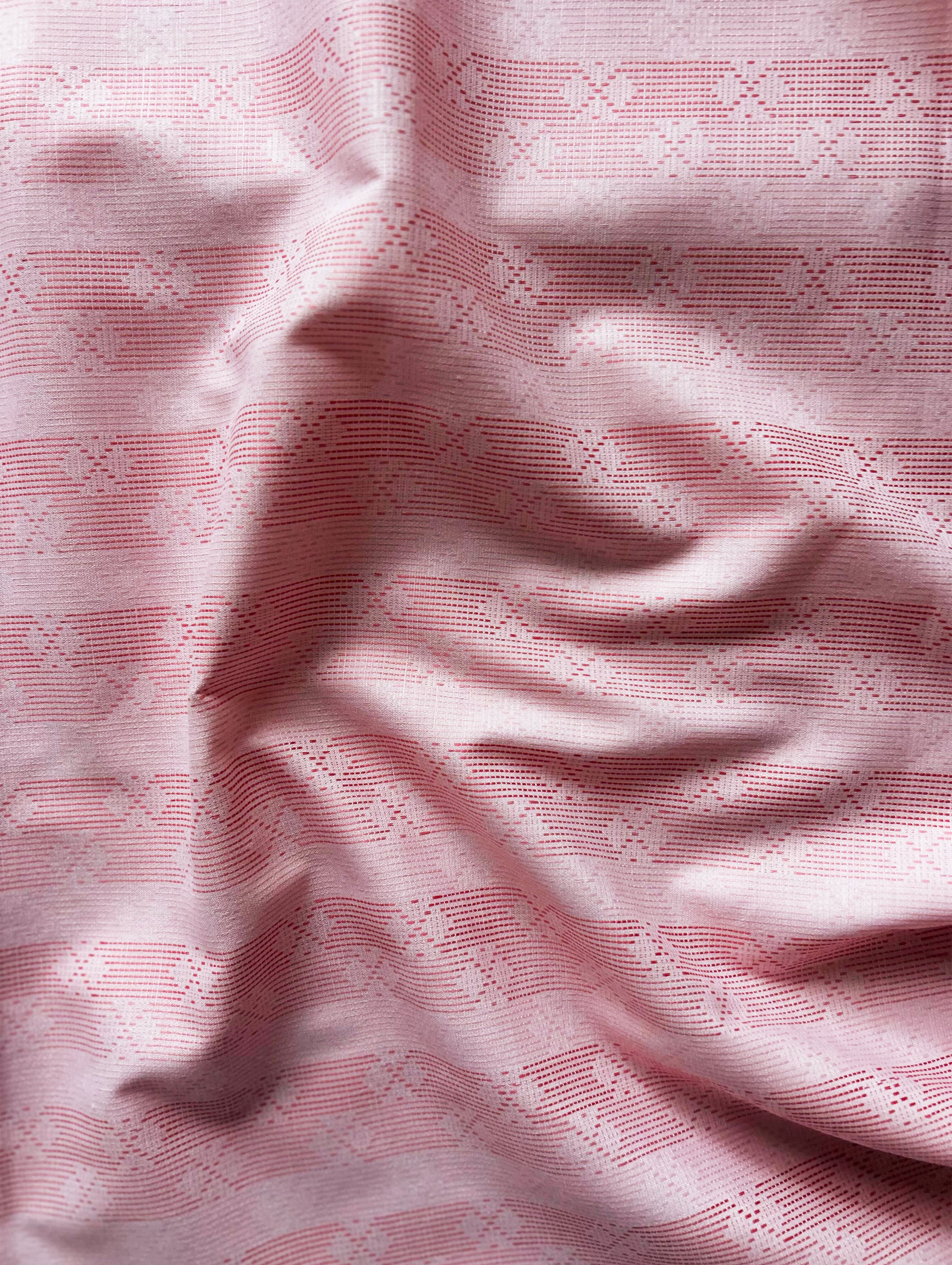 Pink Blended Cotton Dobby Mill Dyed Fabric 58"