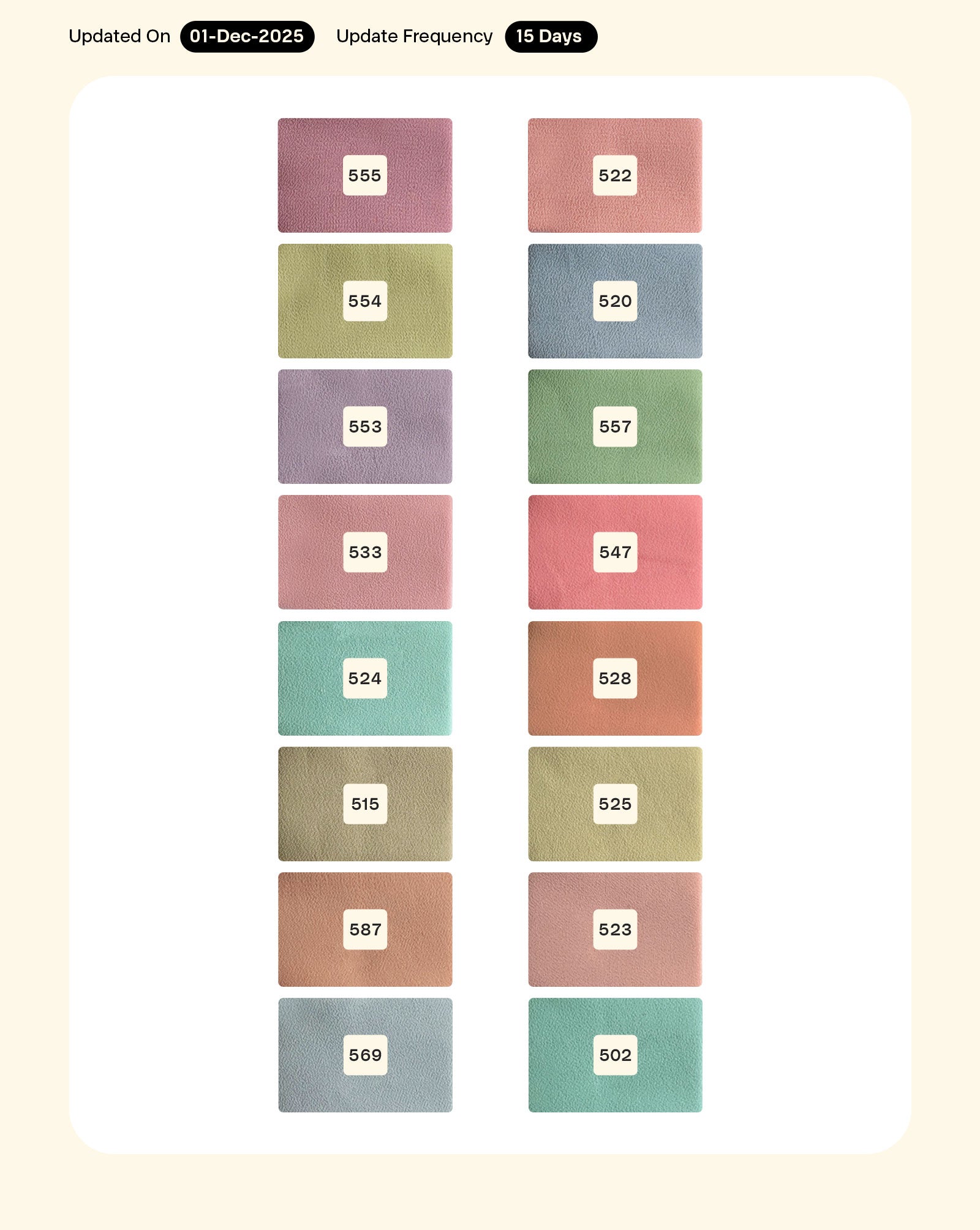 Heavy Poly Georgette Mill Dyed Fabric - 8.5 kg