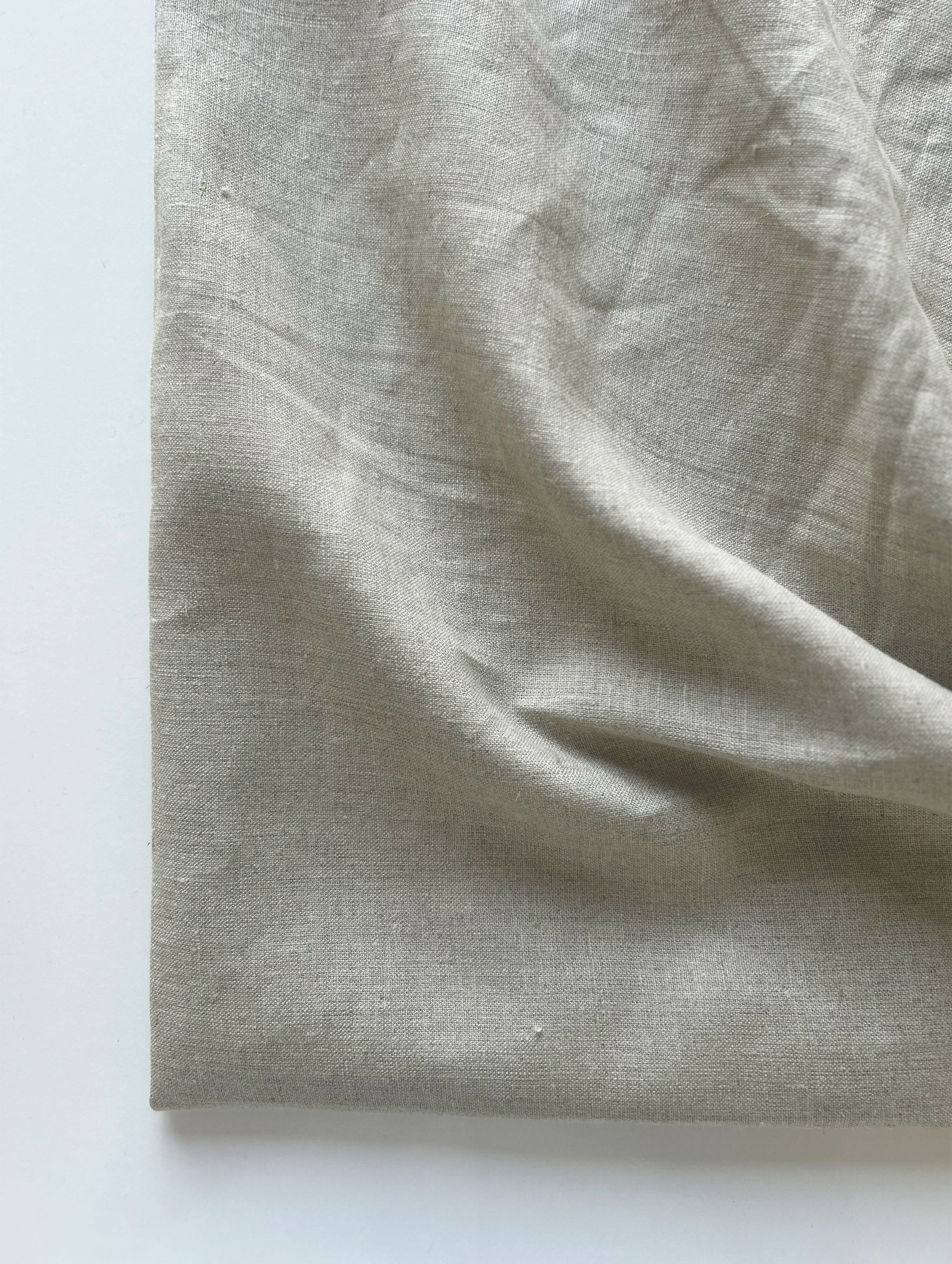 Beige 25 Lea Suiting Linen Light Yarn Dyed Fabric 58"