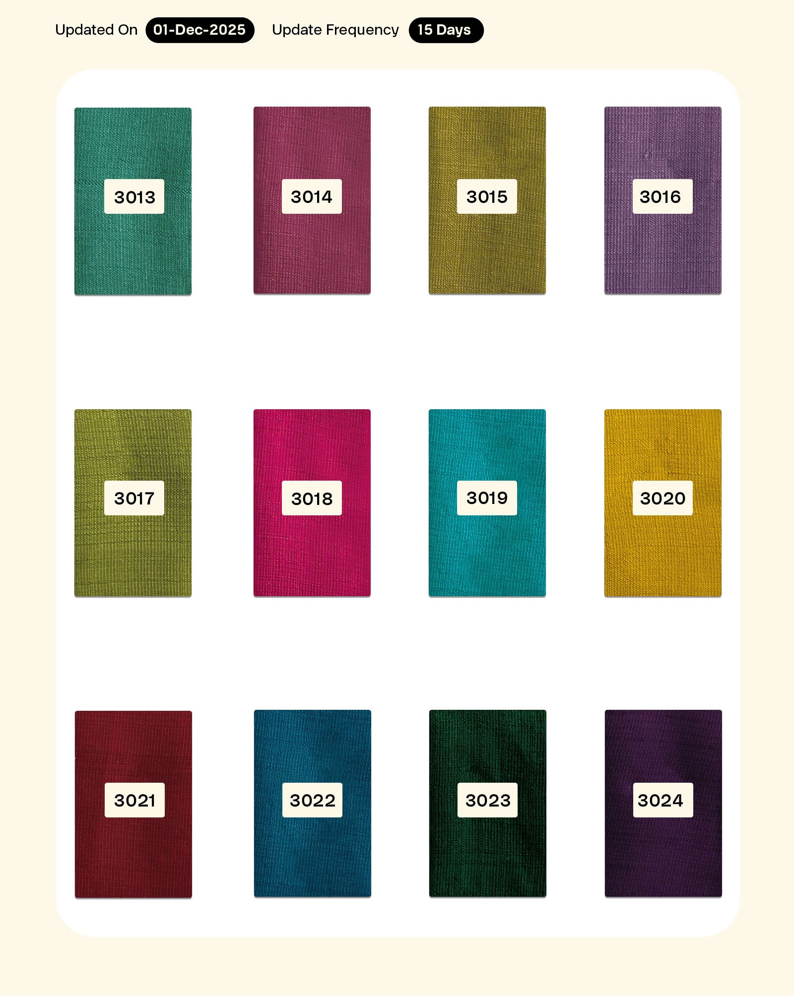 Poly Viscose Vetican Mill Dyed Fabric 58" - 15 kg