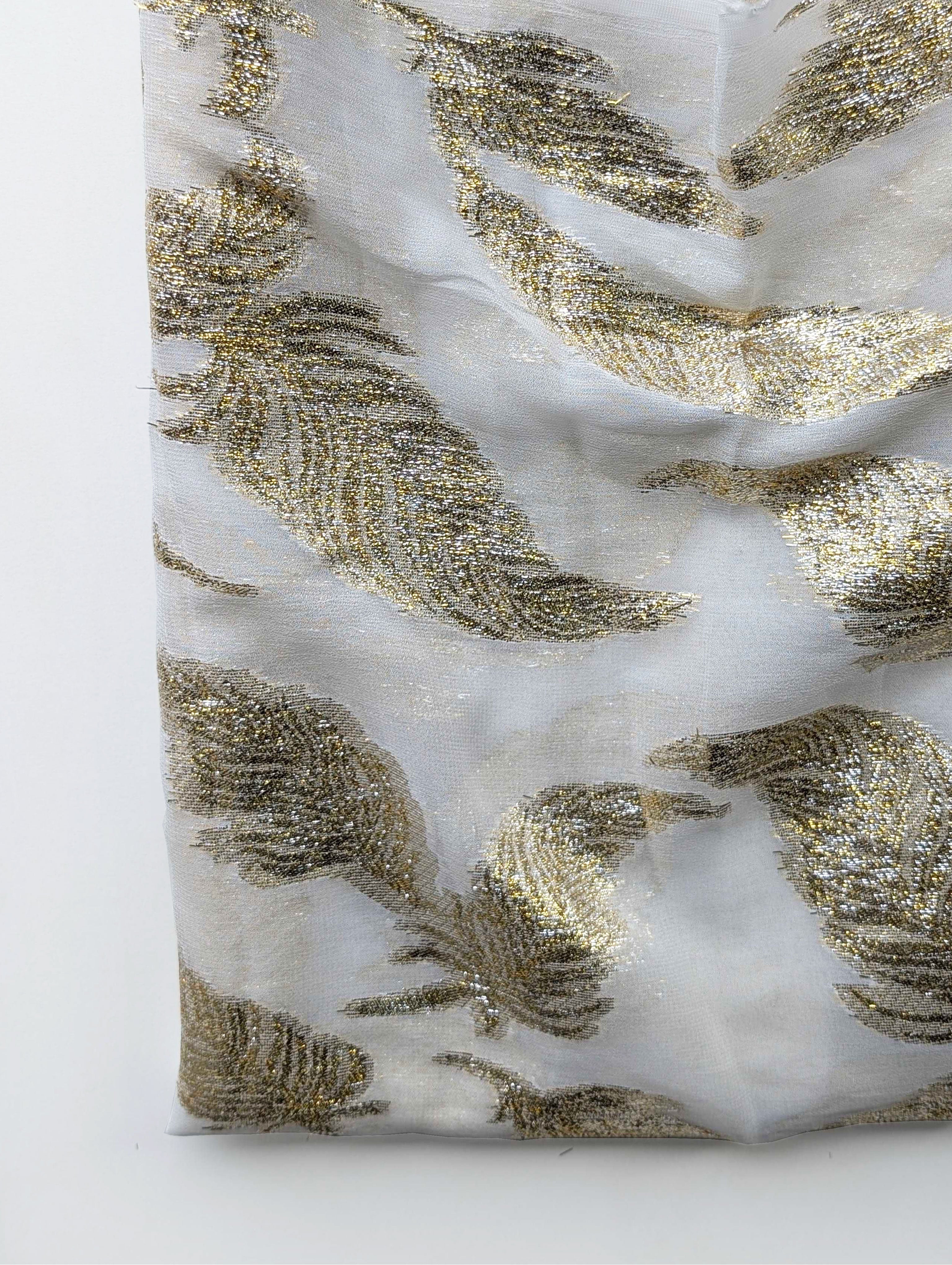 100 Gram Viscose Georgette Jacquard Fabric 54" - ( Swatch 10x12" )