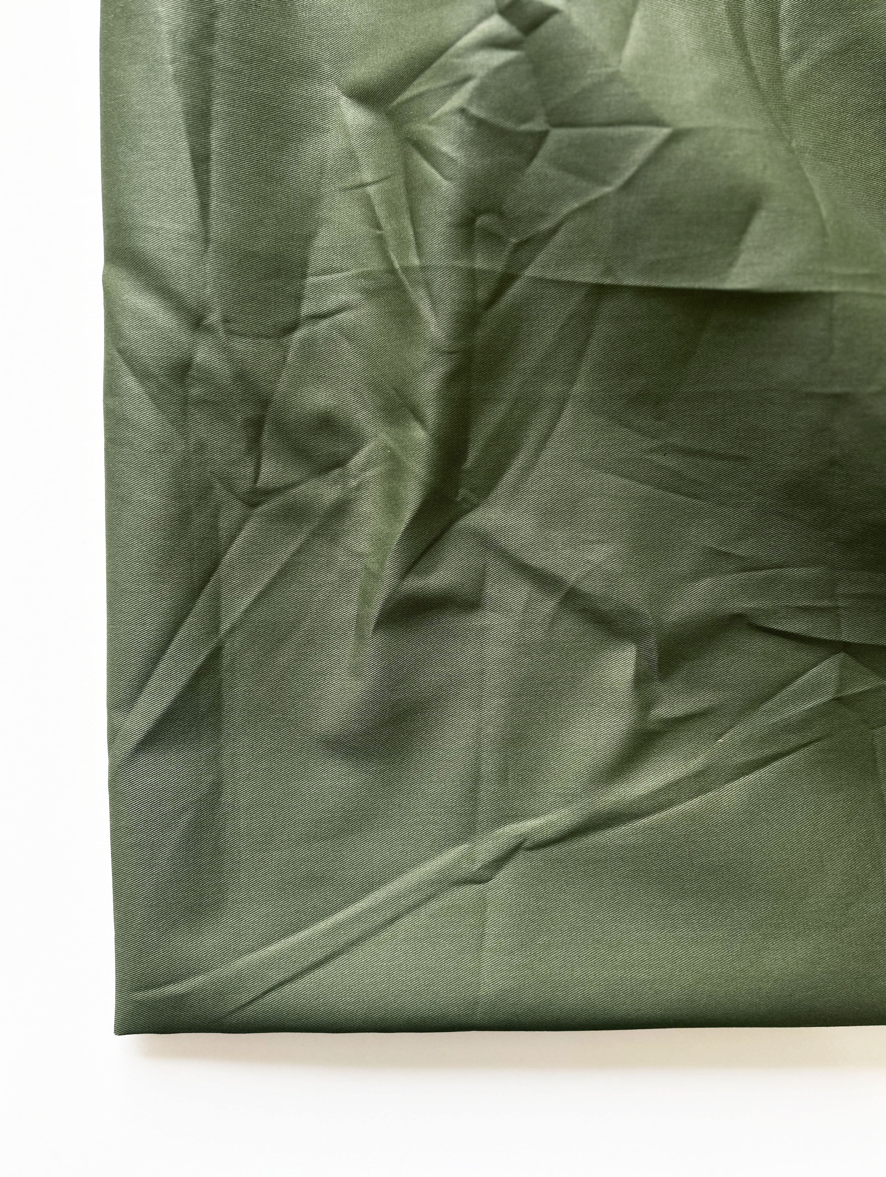 Dark Green 40s Cotton Twill Bio Finish Mill Dyed Fabric 57"